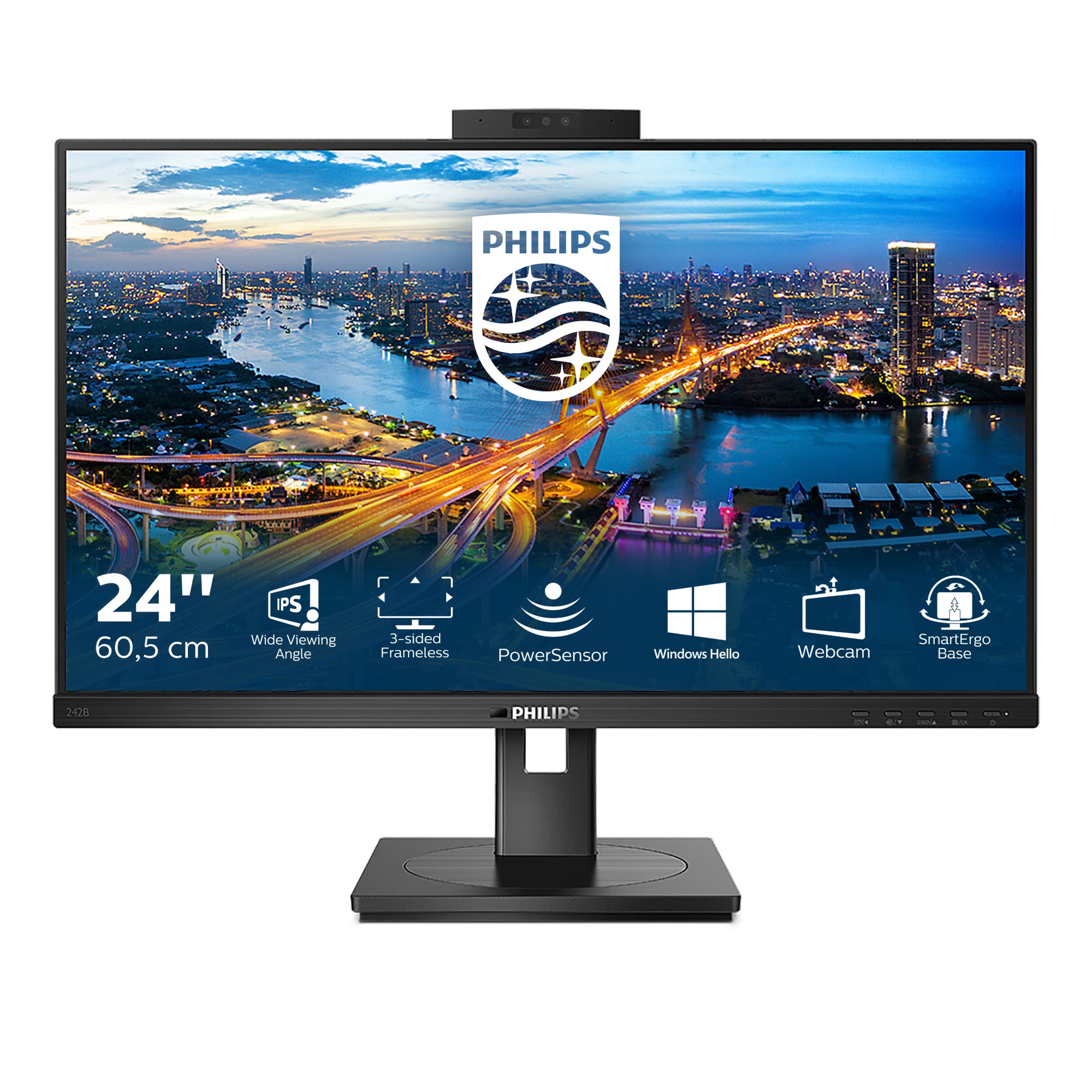 Philips B Line 242B1H/00 écran plat de PC 60,5 cm (23.8") 1920 x 1080 pixels Full HD LED Noir