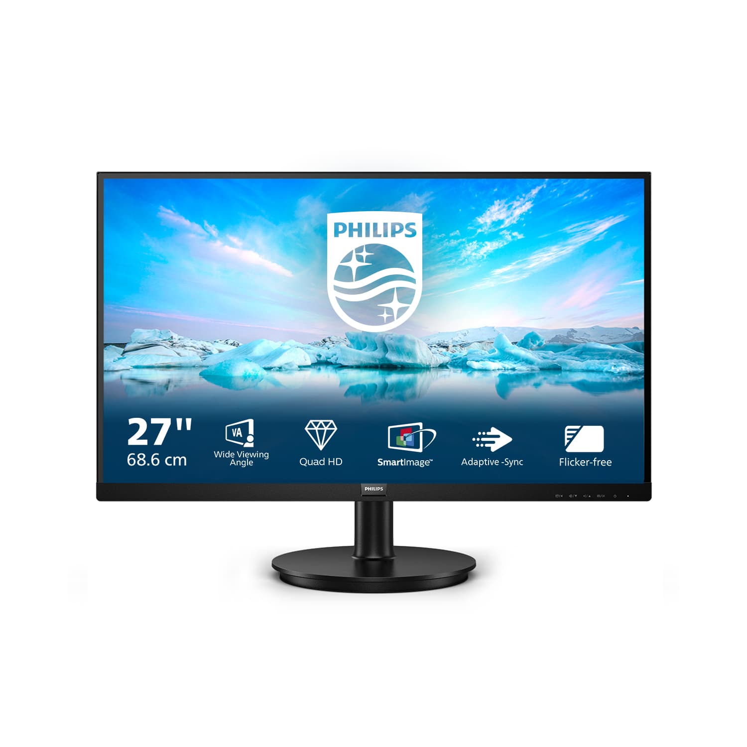 Philips V Line 275V8LA/00 écran plat de PC 68,6 cm (27") 2560 x 1440 pixels Quad HD LED Noir