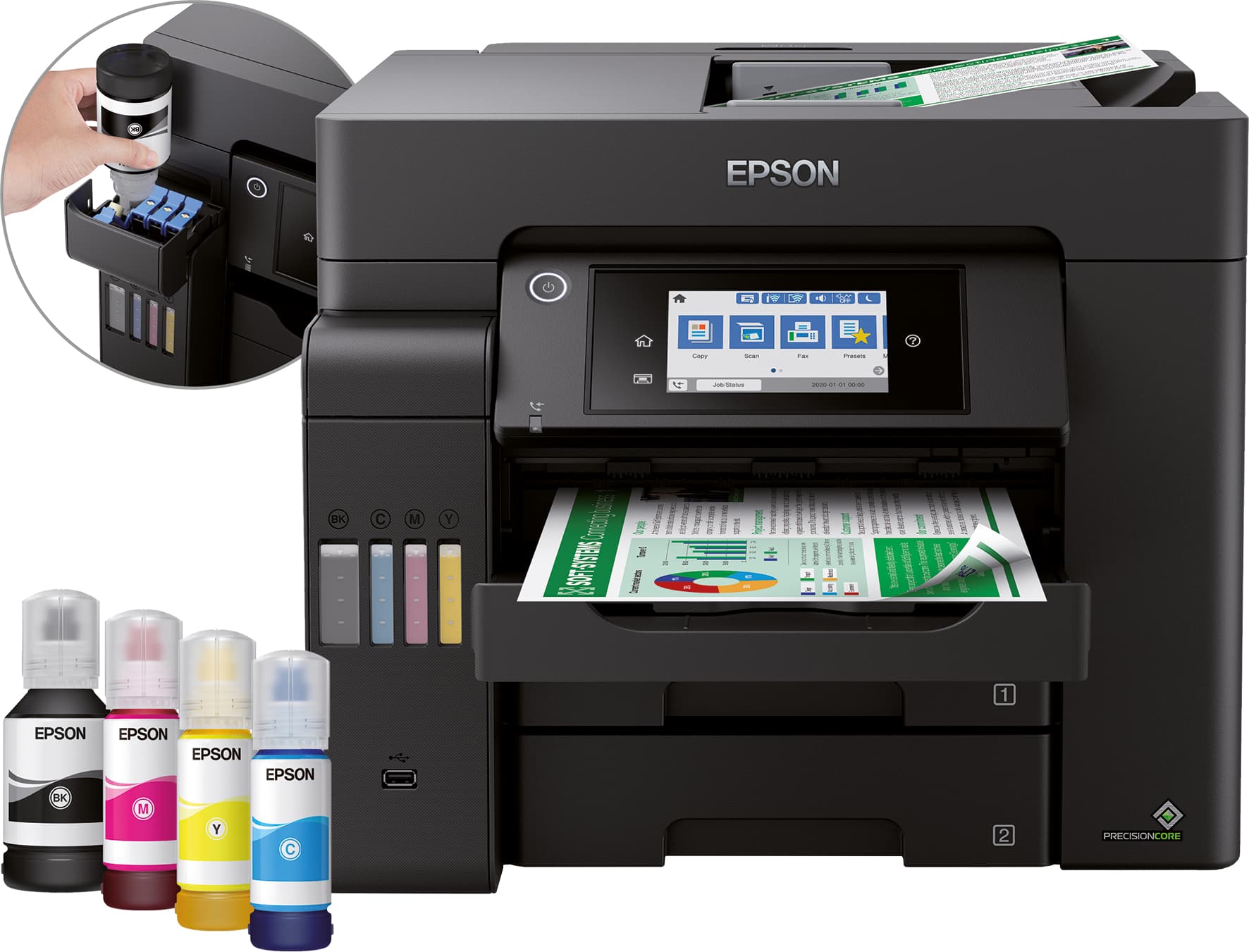 Epson EcoTank ET-5850 Jet d'encre A4 4800 x 1200 DPI 32 ppm Wifi
