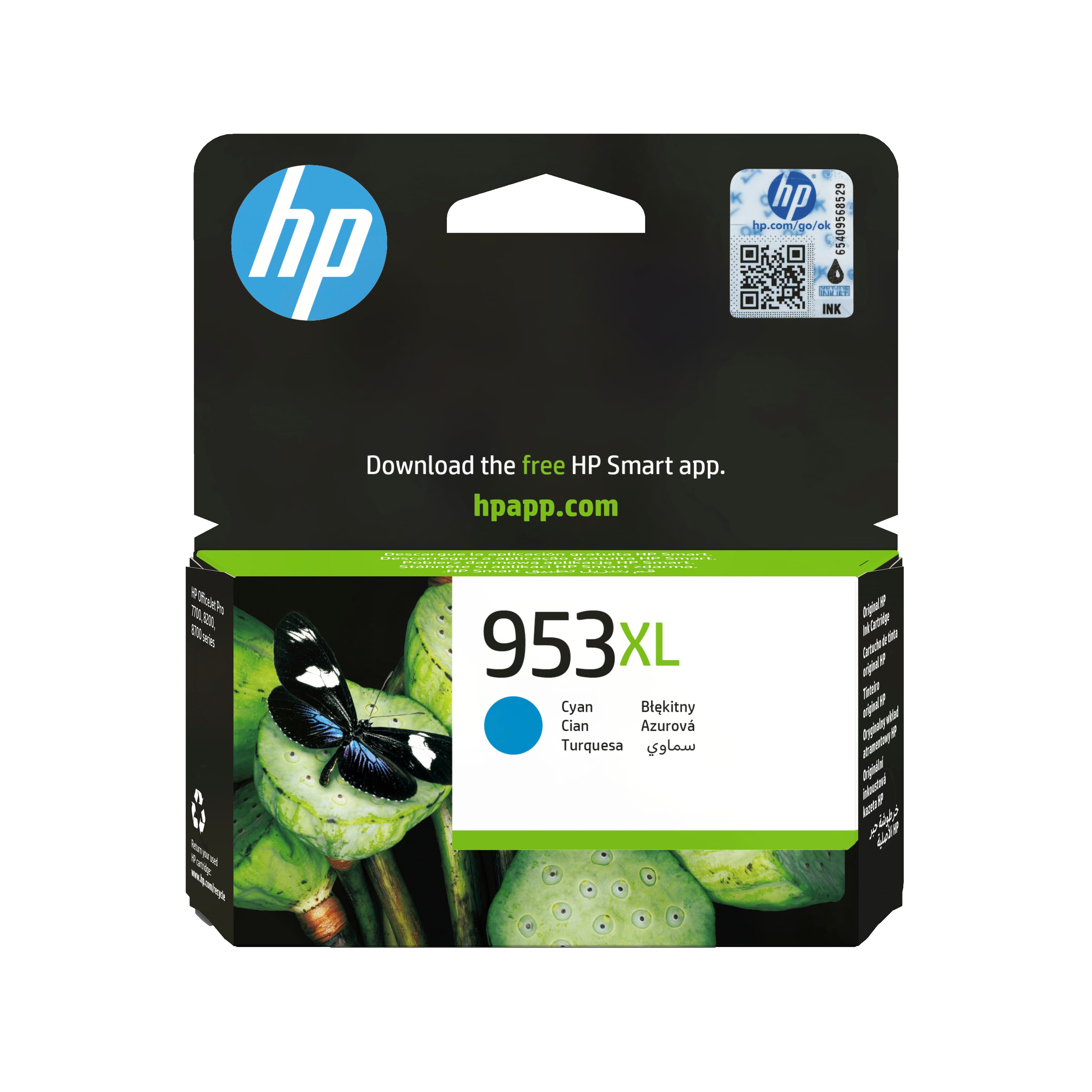 HP 953XL Cartouche d’encre cyan grande capacité authentique