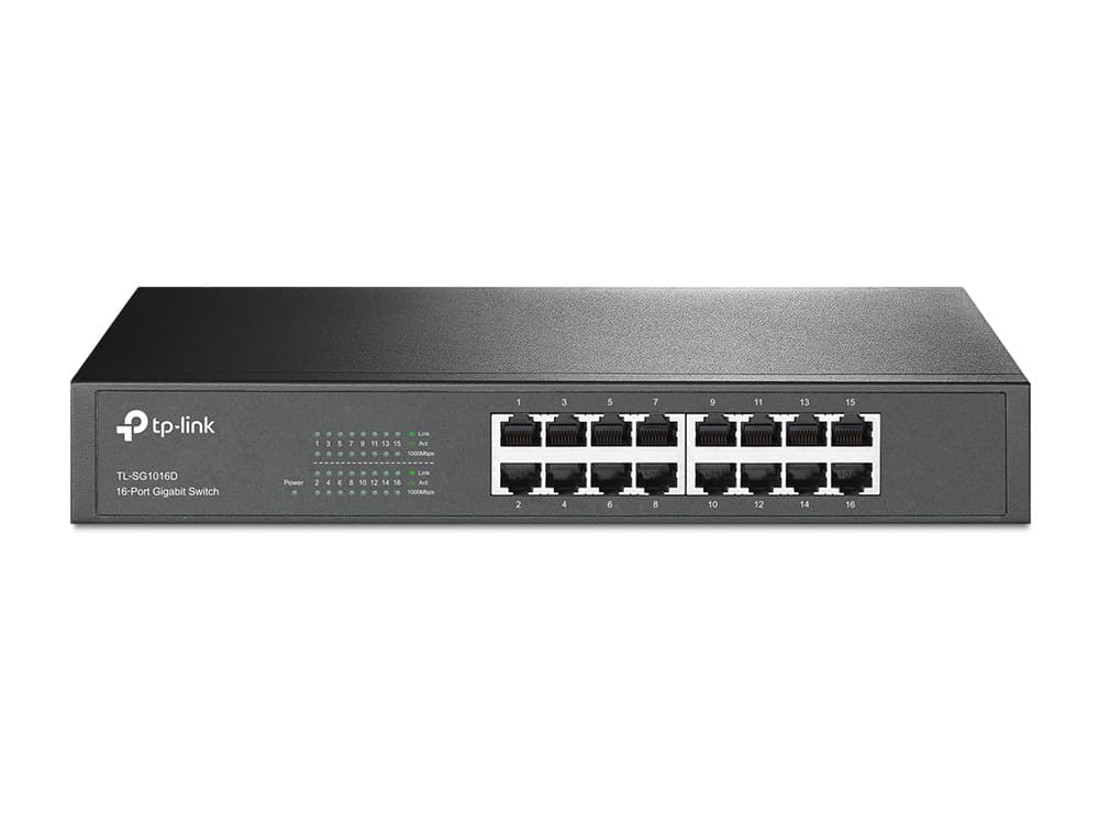 TP-Link TL-SG1016D commutateur réseau Non-géré L2 Gigabit Ethernet (10/100/1000) Noir
