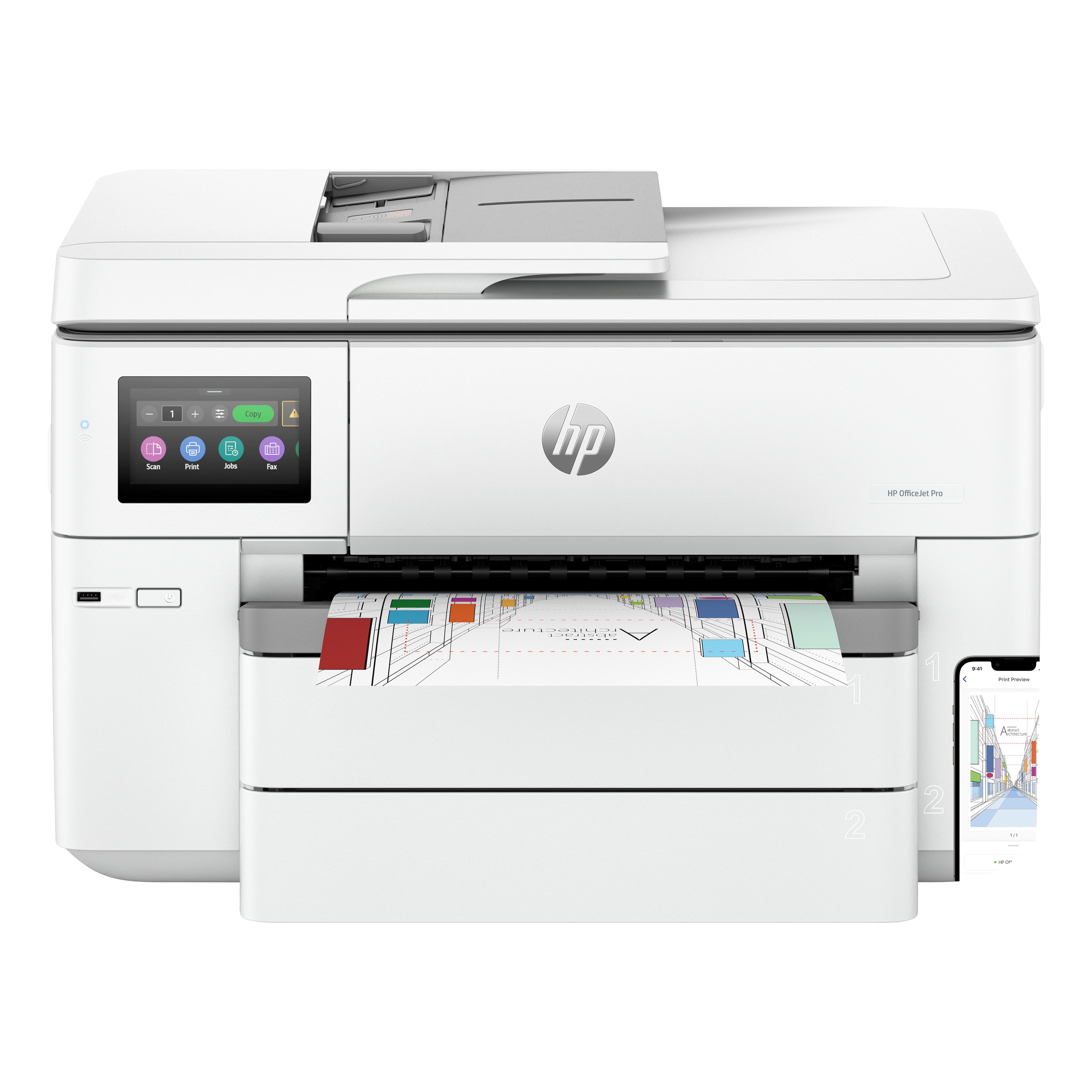 HP OfficeJet Pro 9730e Sans fil All-in-One Couleur Imprimante, Instant Ink; Impression recto-verso
