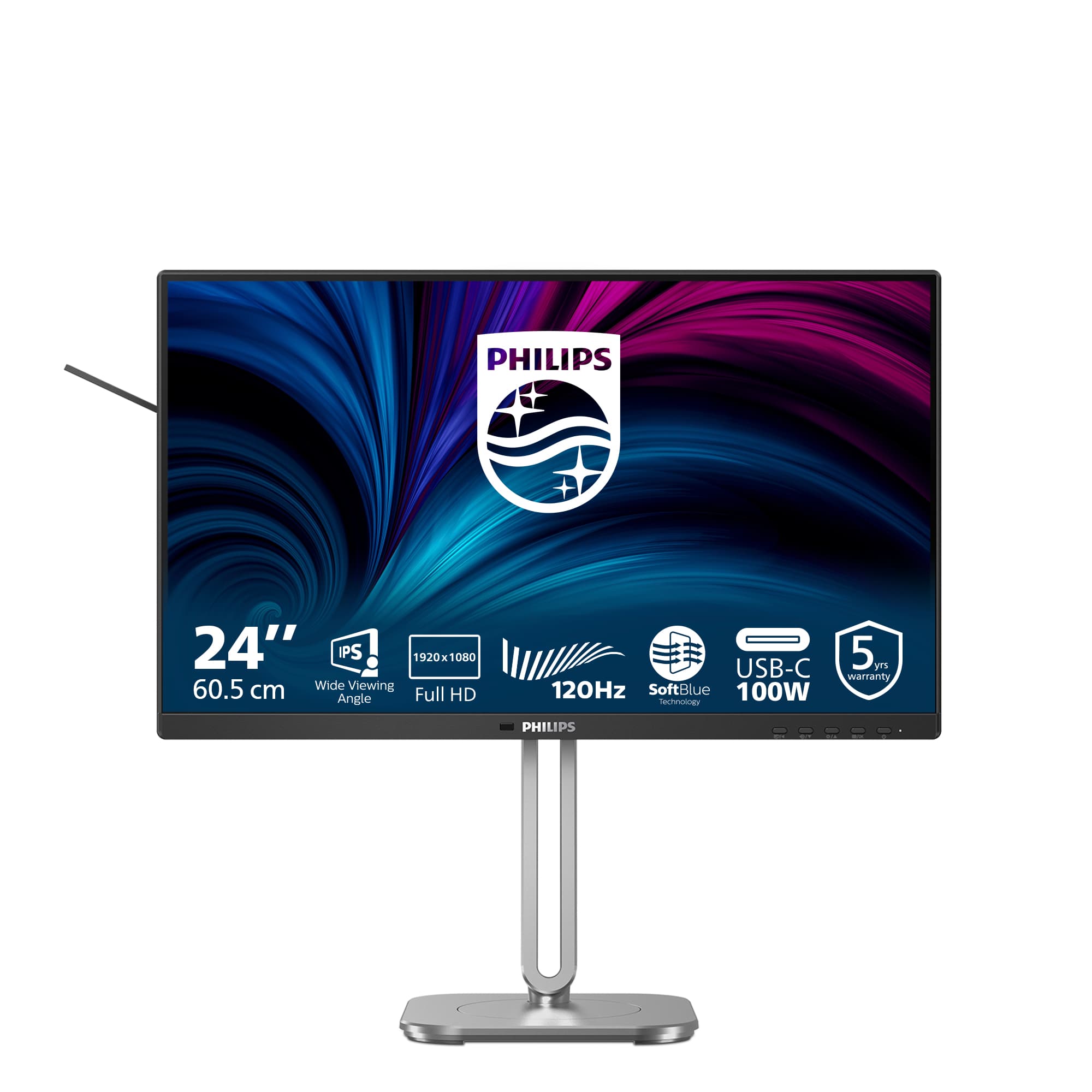 Philips 4000 series 24B2U4301/00 écran plat de PC 60,5 cm (23.8") 1920 x 1080 pixels Full HD LCD Gris