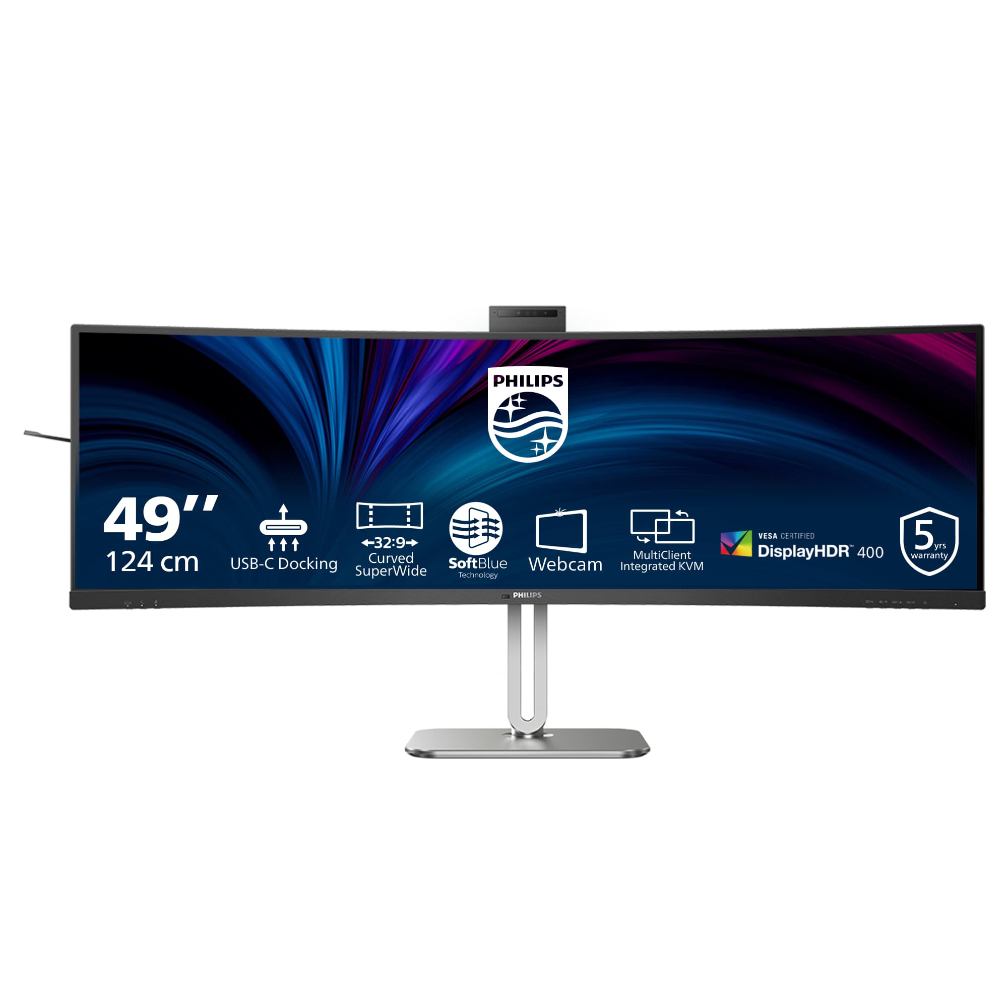 Philips 49B2U6900CH/00 écran plat de PC 124 cm (48.8") 5120 x 1440 pixels Dual QHD LCD Noir