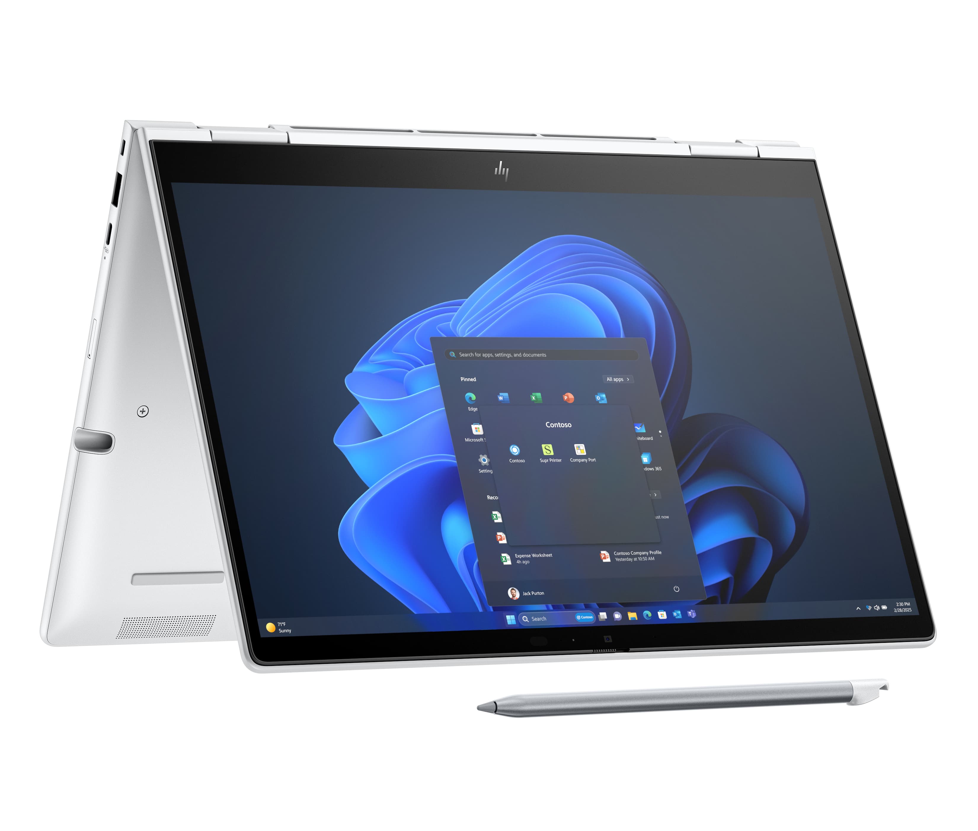 HP EliteBook 8 Flip G1i 13 inch Notebook AI PC Wolf Pro Security Edition Intel Core Ultra 5 225U Hybride (2-en-1) 33,8 cm (13.3") Écran tactile WUXGA 16 Go LPDDR5x-SDRAM 512 Go SSD Wi-Fi 7 (802.11be) Windows 11 Pro Argent