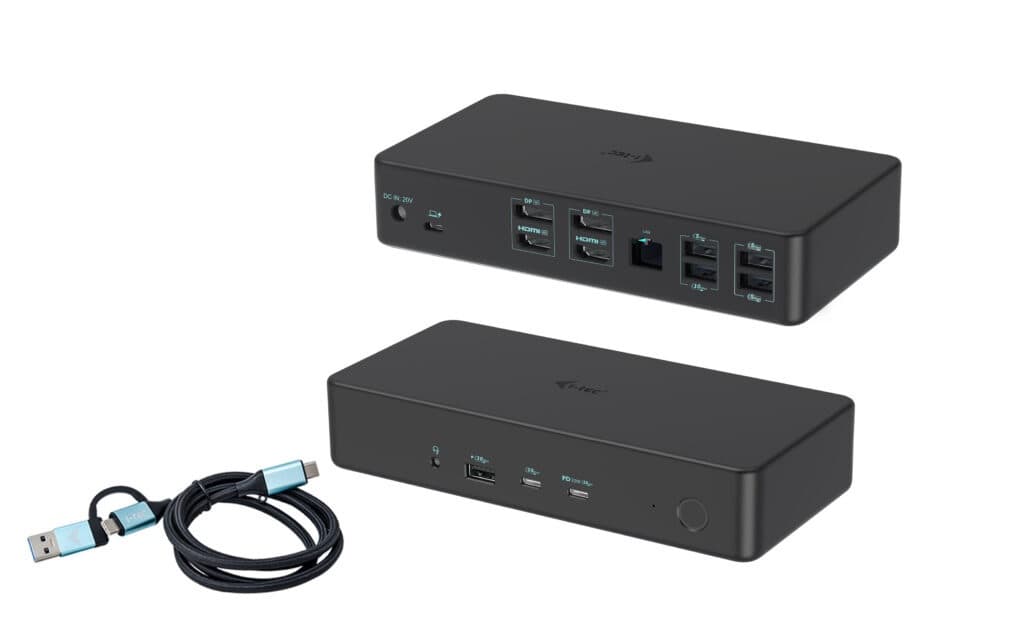 i-tec CADUAL4KDOCKPD2IT station d'accueil Avec fil USB 3.2 Gen 1 (3.1 Gen 1) Type-C Noir