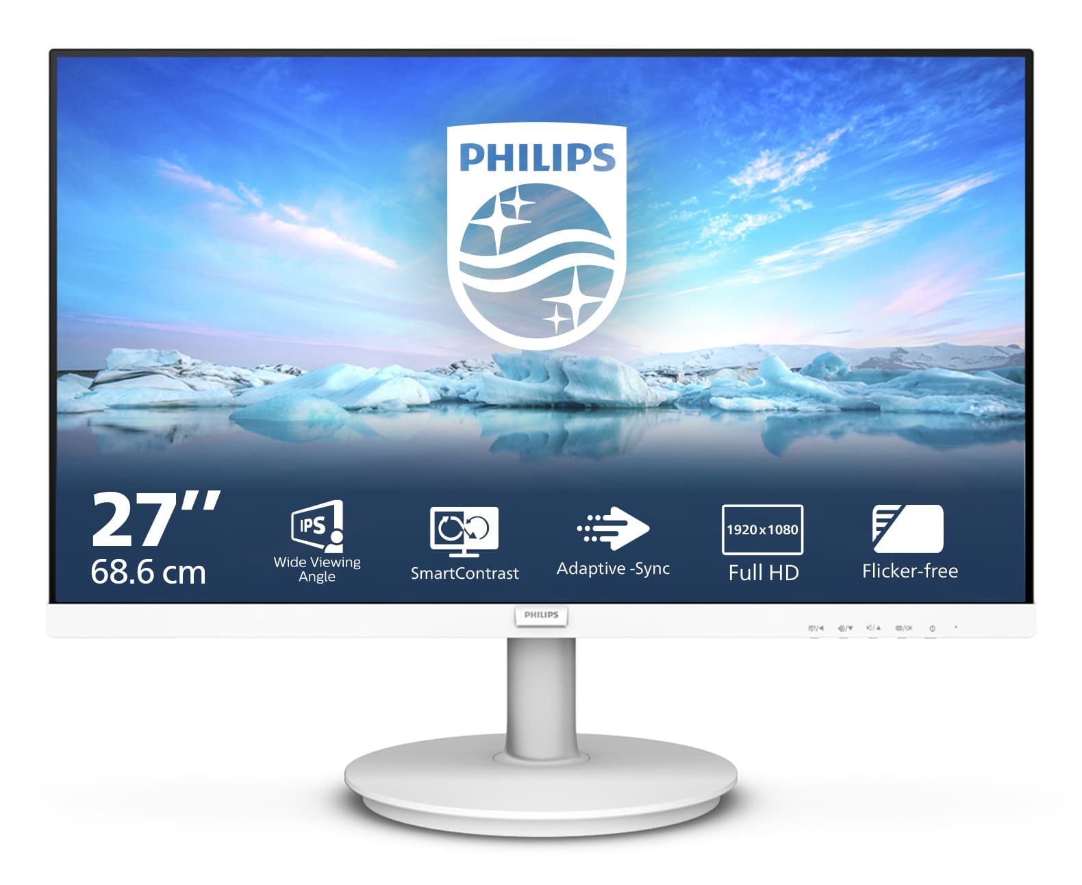 Philips V Line 271V8AW/00 écran plat de PC 68,6 cm (27") 1920 x 1080 pixels Full HD LCD Blanc