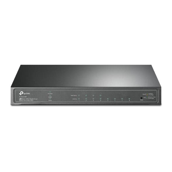 TP-Link JetStream TL-SG2008P commutateur réseau Géré L2/L2+ Gigabit Ethernet (10/100/1000) Connexion Ethernet, supportant l'alimentation via ce port (PoE) Noir