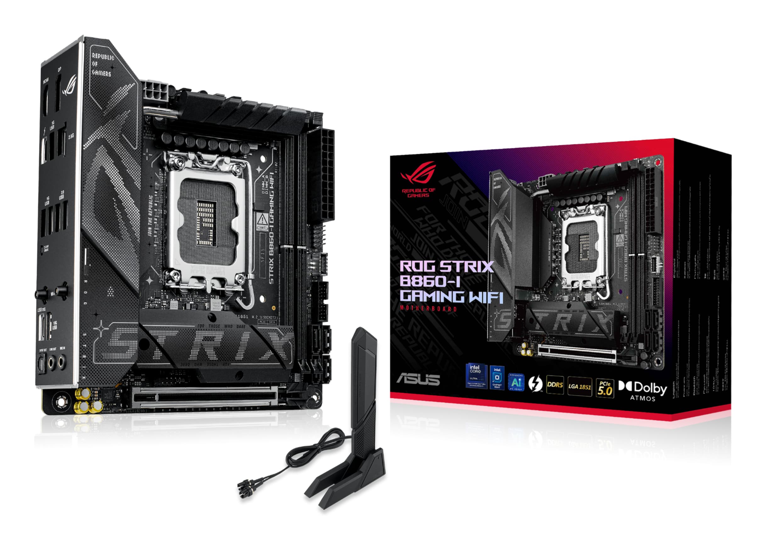 ASUS ROG STRIX B860-I GAMING WIFI Intel B860 LGA 1851 (Socket V1) mini ITX