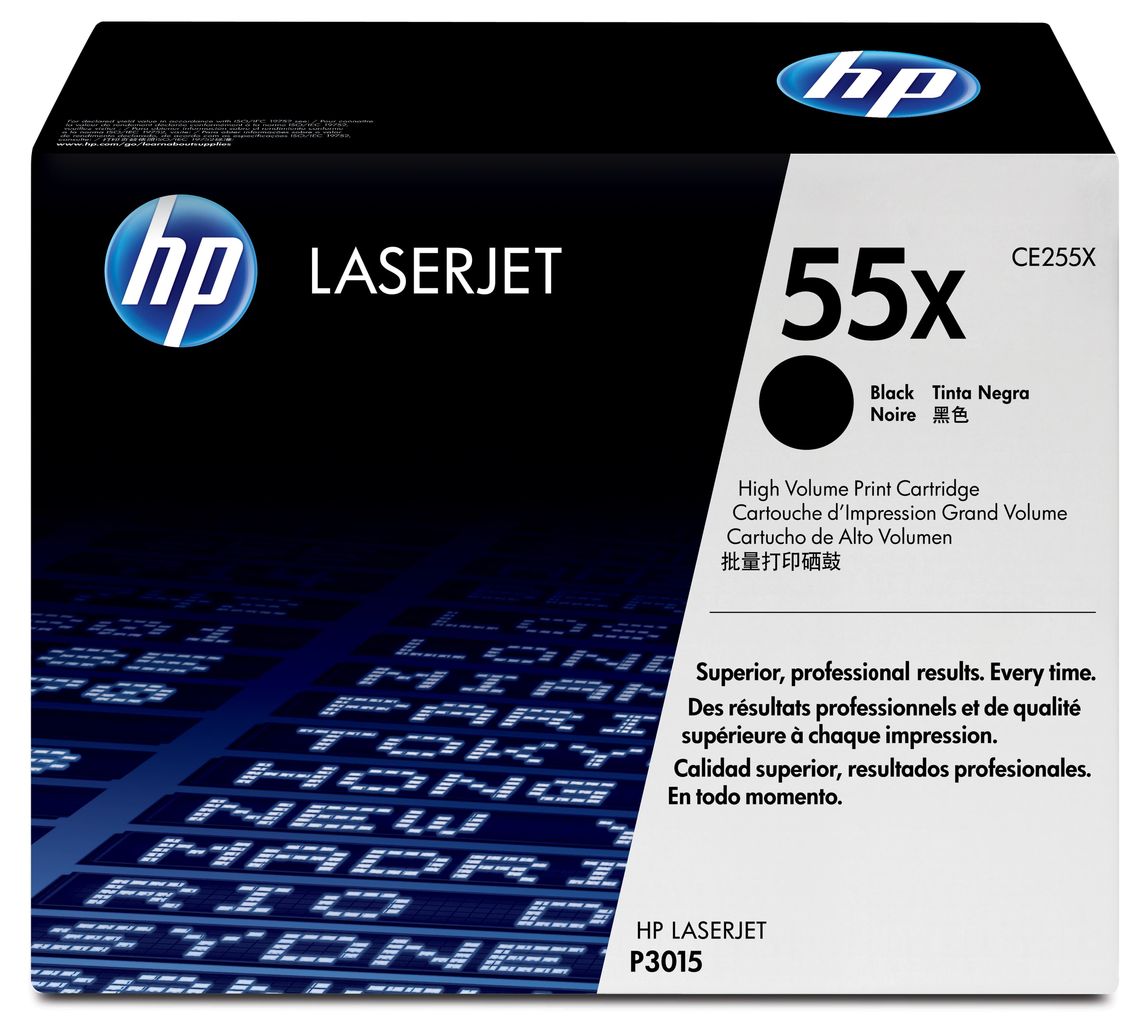 HP 55X toner LaserJet noir grande capacité authentique