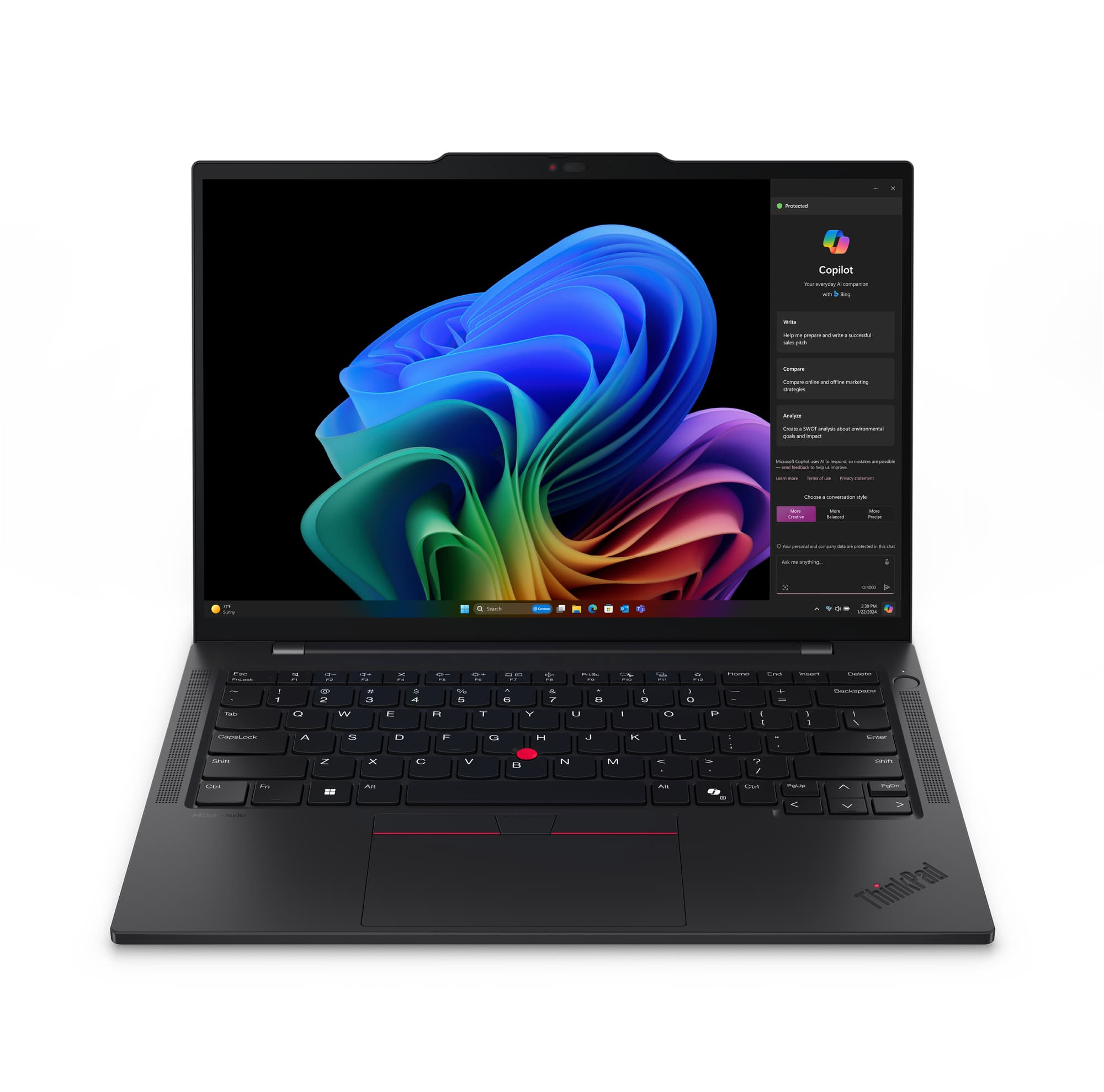 Lenovo ThinkPad T14s Gen 6 (Snapdragon) Copilot+ PC Qualcomm Snapdragon X1E-78-100 Ordinateur portable 35,6 cm (14") Écran tactile WUXGA 32 Go LPDDR5x-SDRAM 1 To SSD Wi-Fi 7 (802.11be) Windows 11 Pro Français Noir