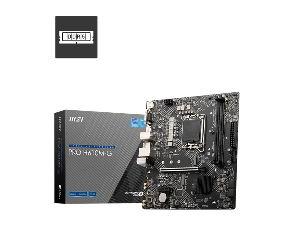 MSI PRO H610M-G carte mère Intel H610 LGA 1700 micro ATX