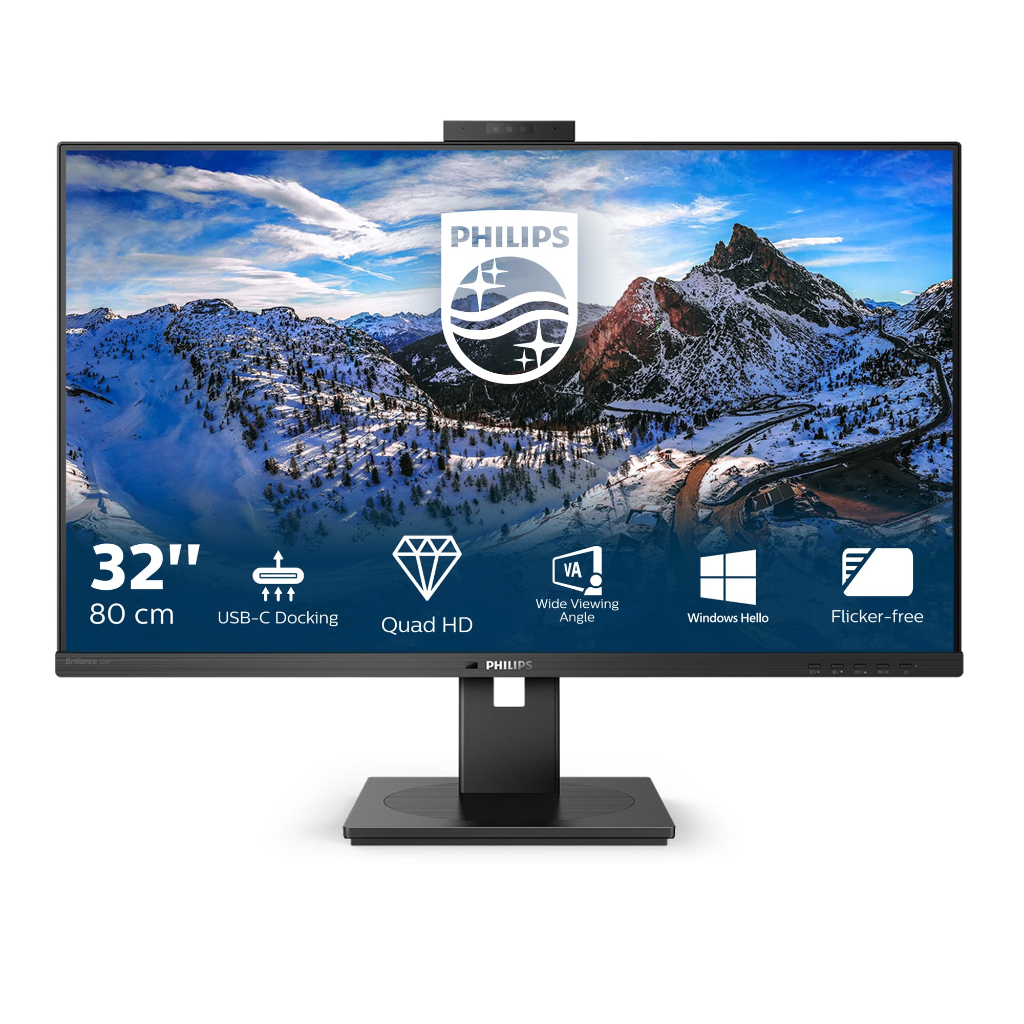 Philips P Line 326P1H/00 écran plat de PC 80 cm (31.5") 2560 x 1440 pixels Quad HD LED Noir