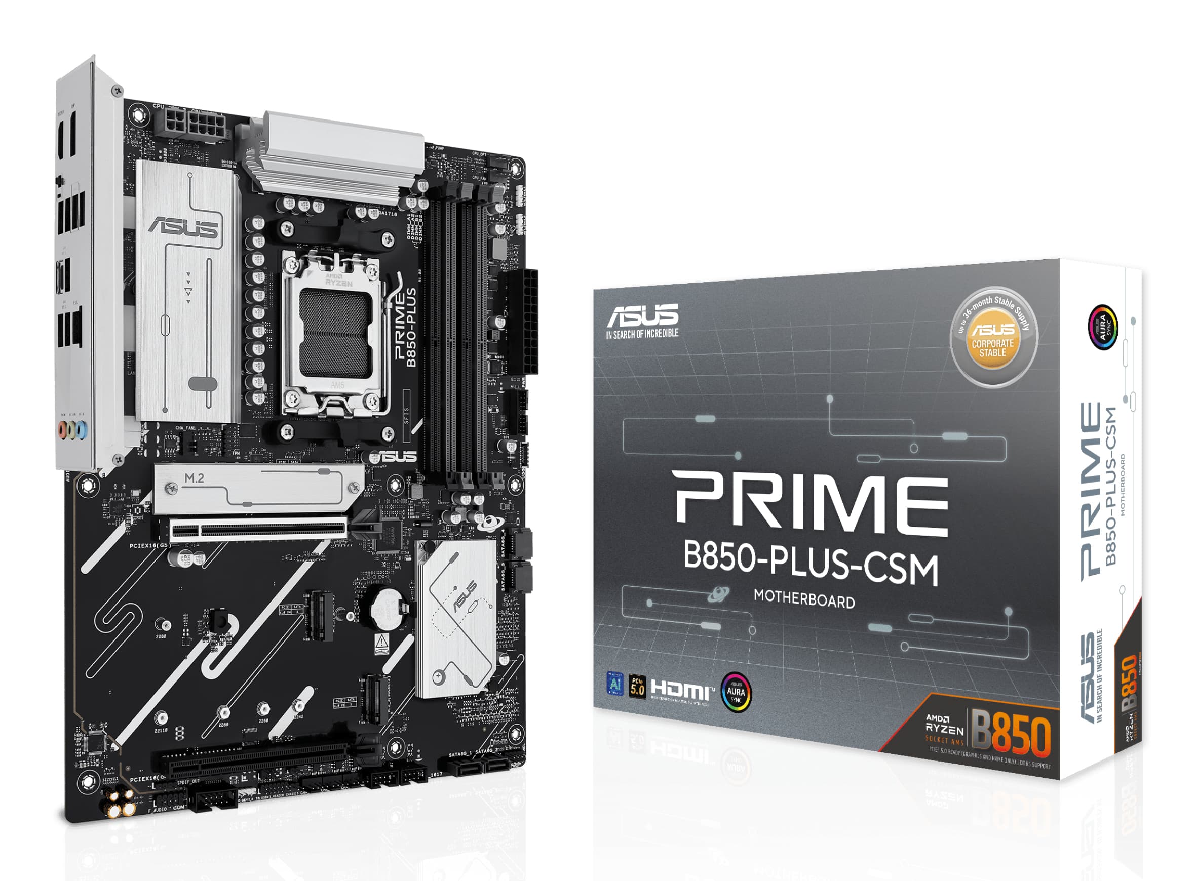 ASUS PRIME B850-PLUS-CSM AMD B850 Emplacement AM5 ATX