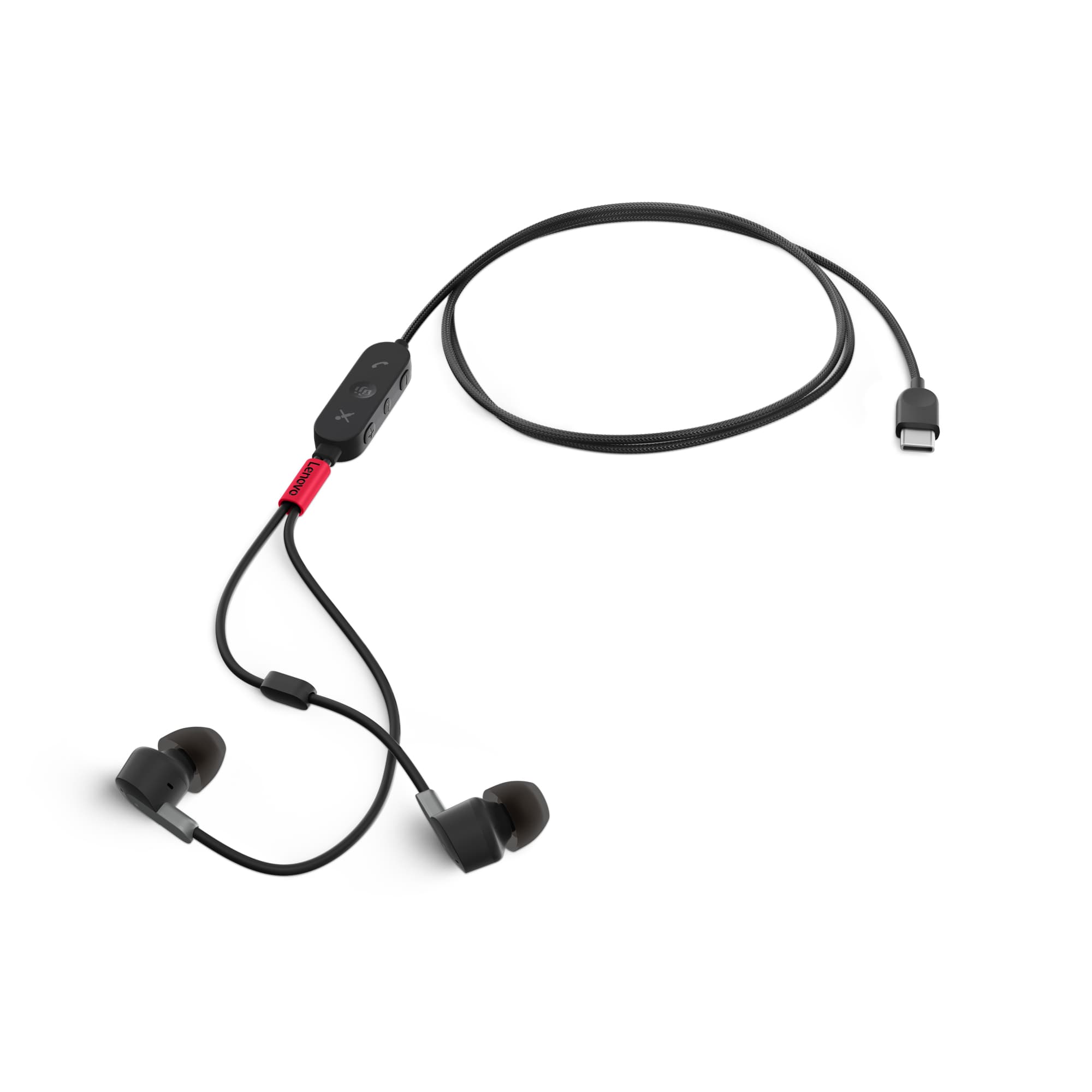 Lenovo 4XD1C99220 casque Avec fil Ecouteurs Musique/Quotidien USB Type-C Noir