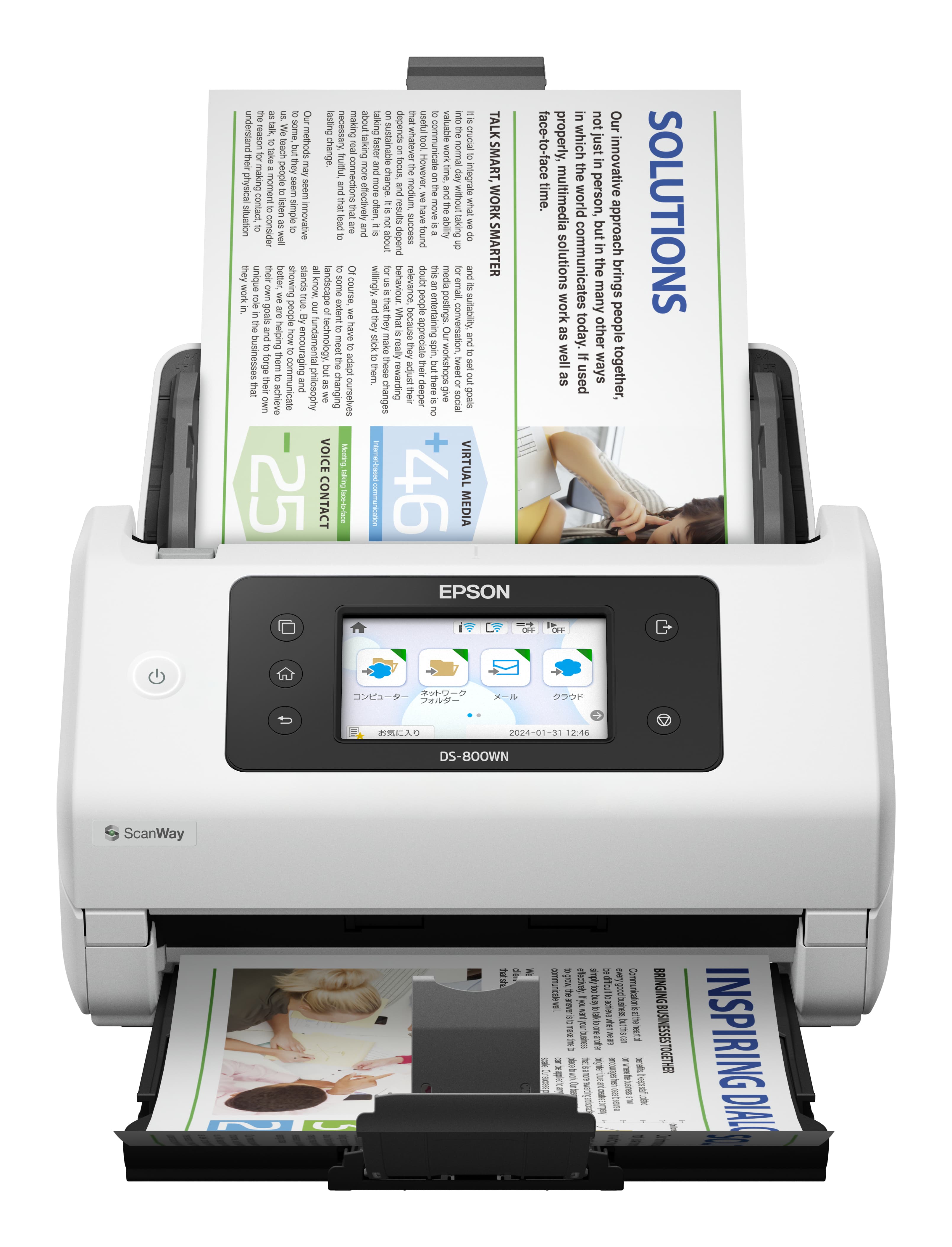 Epson WorkForce DS-800WN Alimentation feuille à feuille de scanner 600 x 600 DPI A4 Blanc