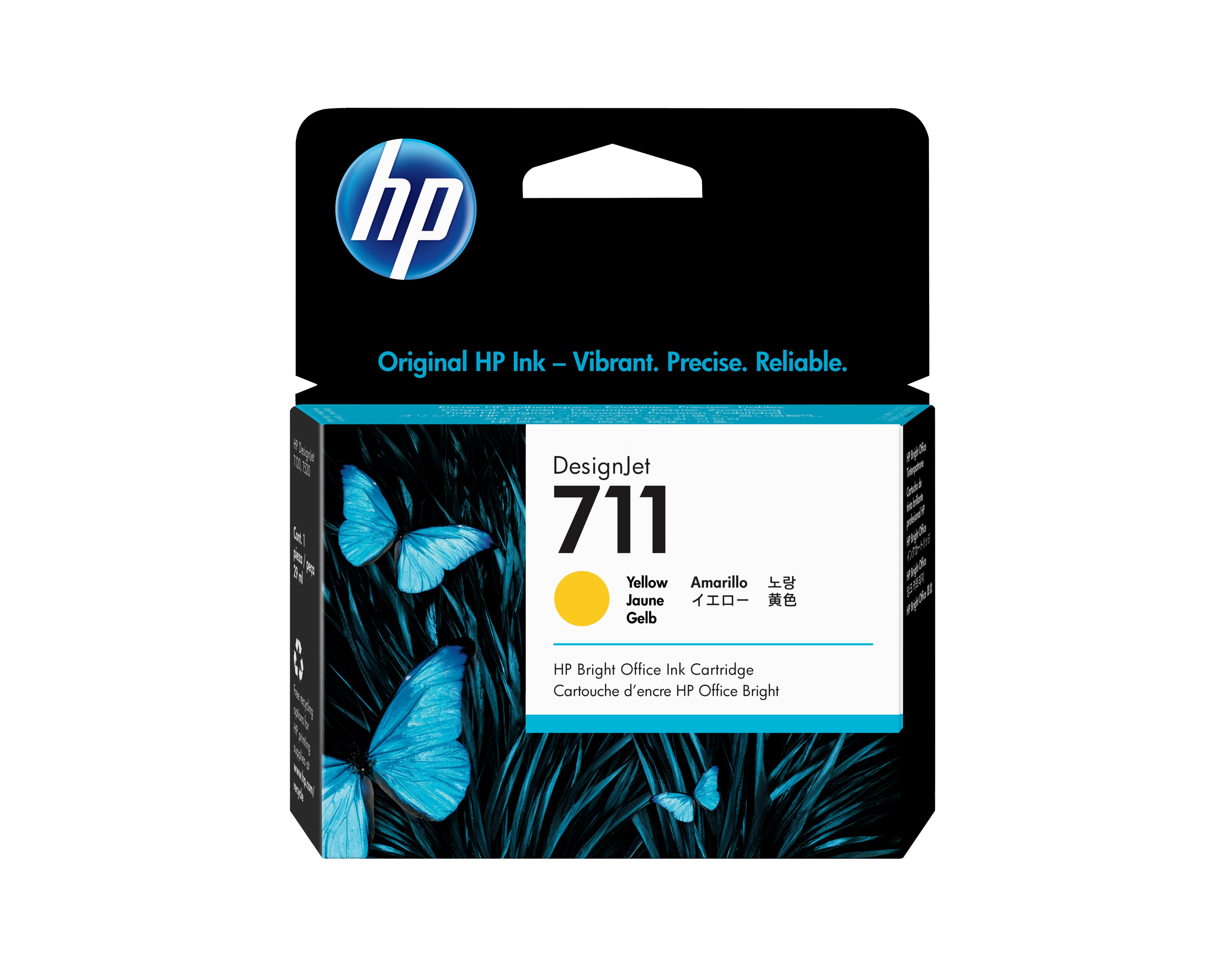HP 711 cartouche d'encre DesignJet jaune, 29 ml