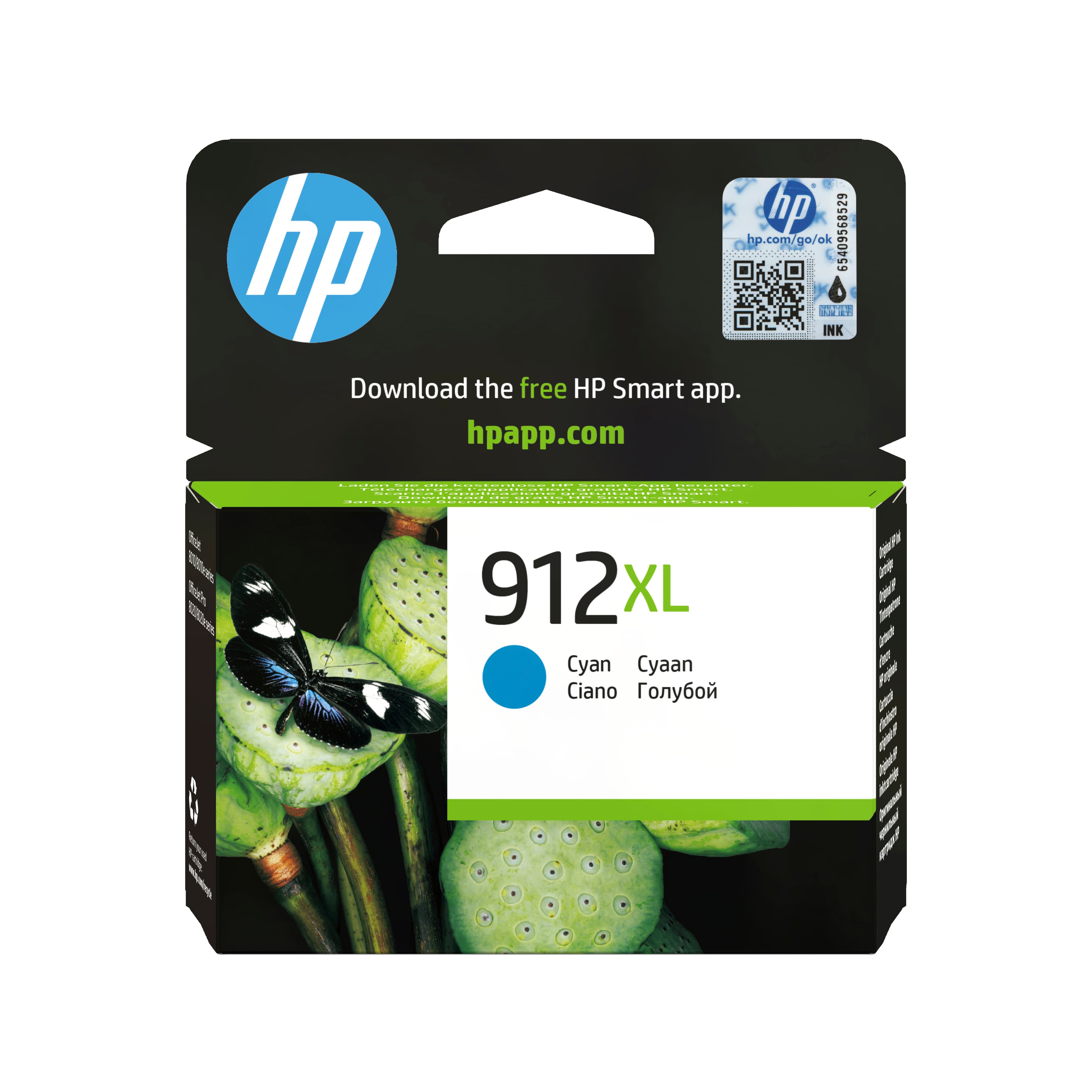 HP 912XL Cartouche d'encre cyan authentique, grande capacité