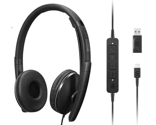 Lenovo 4XD1M39029 casque Avec fil Arceau USB Type-C Noir