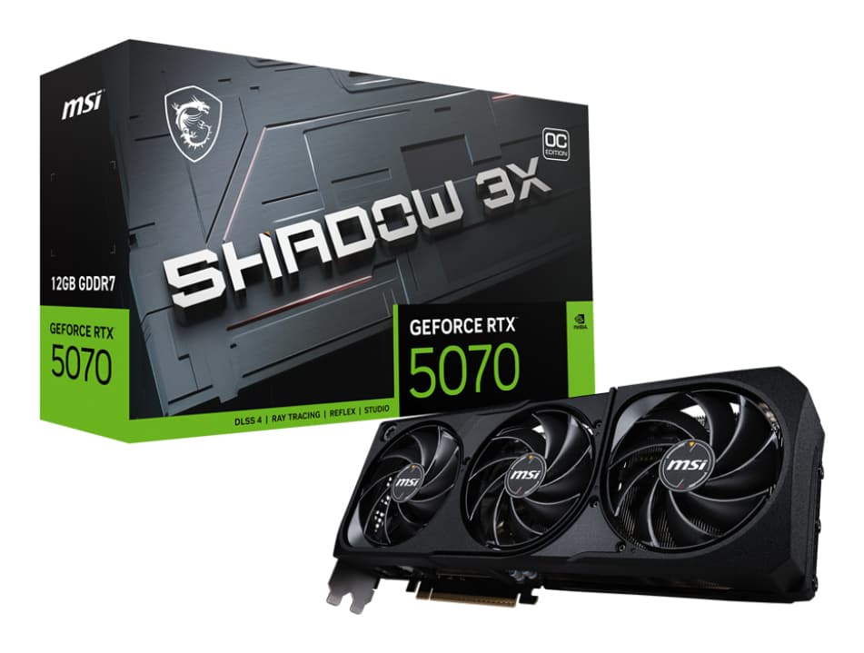 MSI GeForce RTX 5070 12G SHADOW 3X OC NVIDIA 12 Go GDDR7