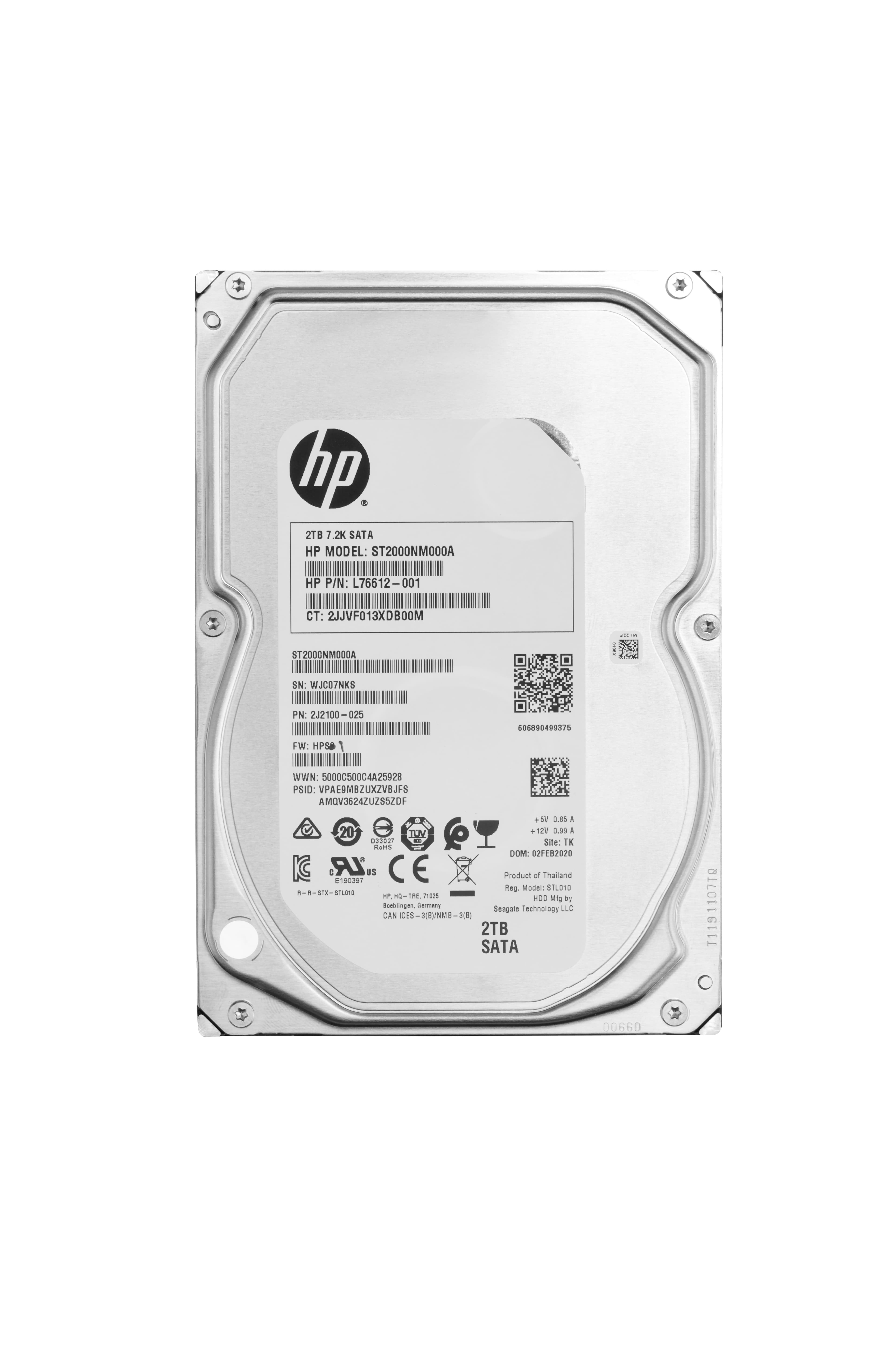 HP 2 To 7 200 tr/min SATA 3,5 pouces Enterprise
