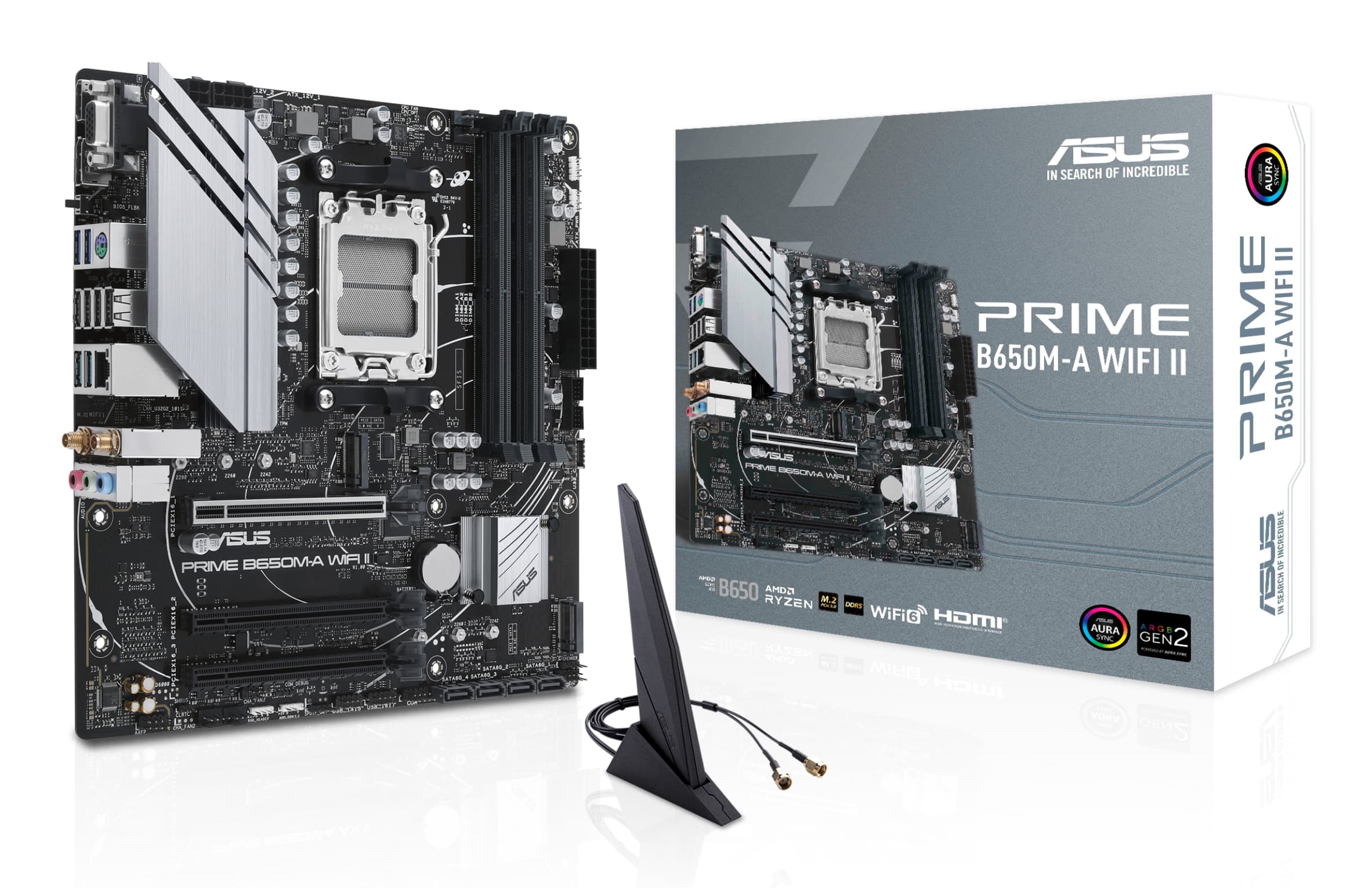 ASUS PRIME B650M-A WIFI II AMD B650 Emplacement AM5 micro ATX