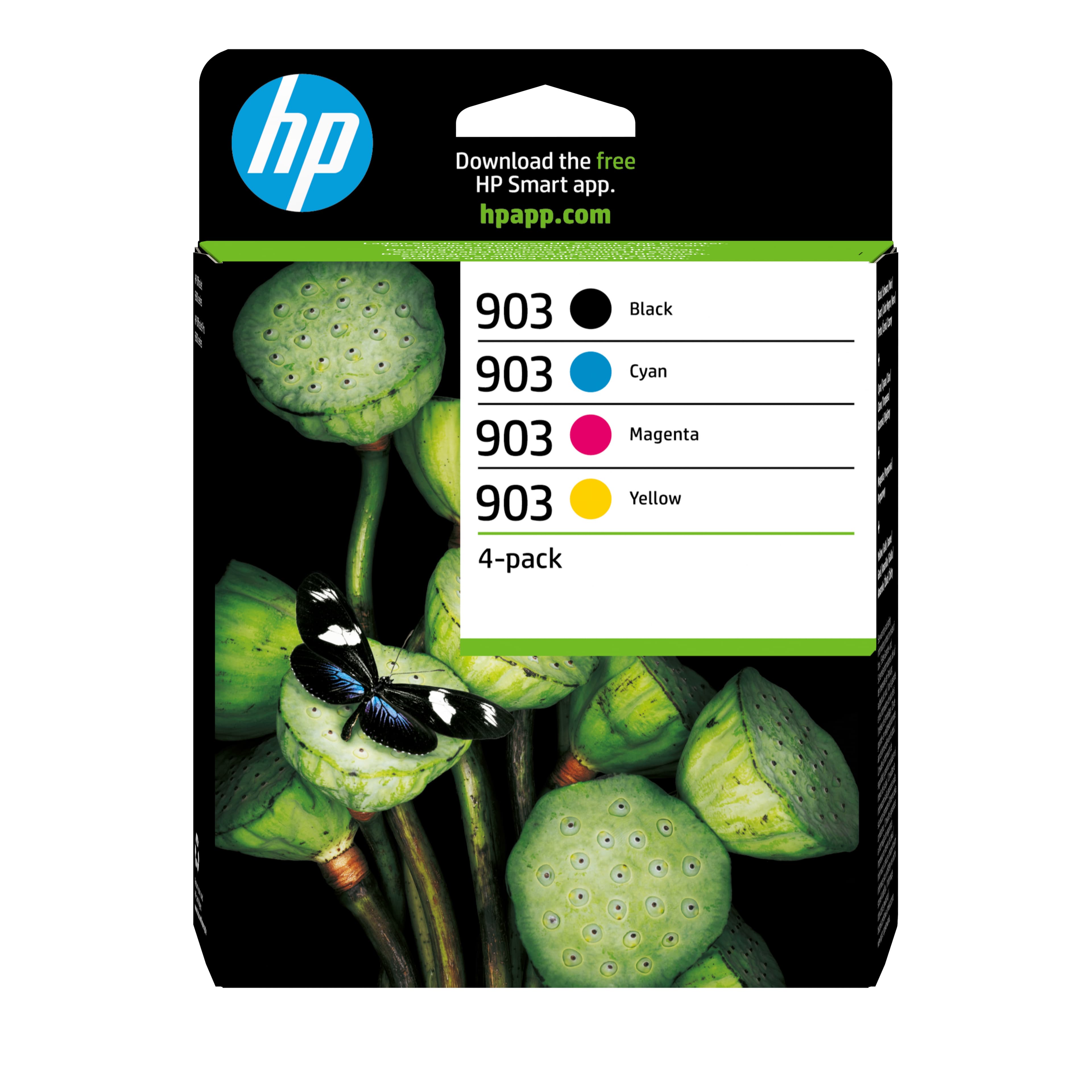 HP 903 Pack de 4 cartouches d'encre Noir/Cyan/Magenta/Jaune authentiques