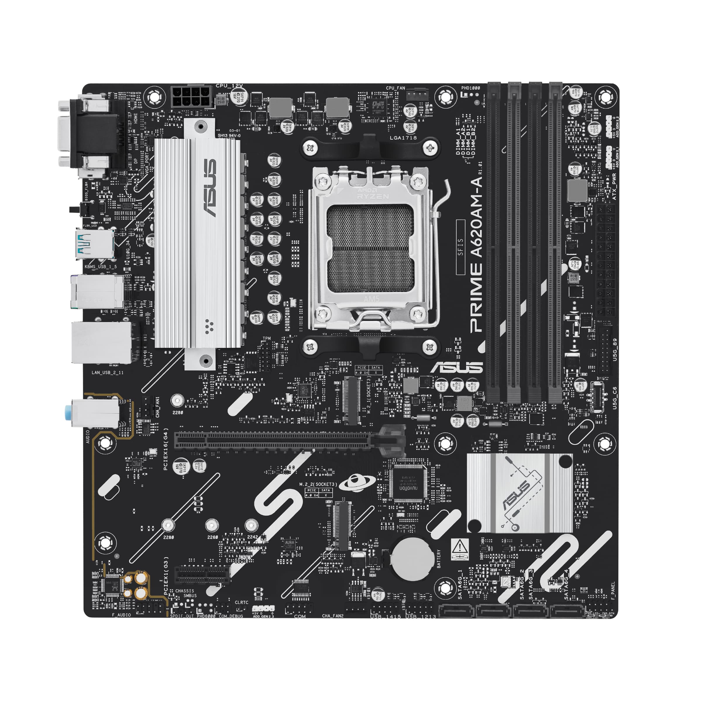 ASUS PRIME A620AM-A-CSM AMD A620A Emplacement AM5 micro ATX
