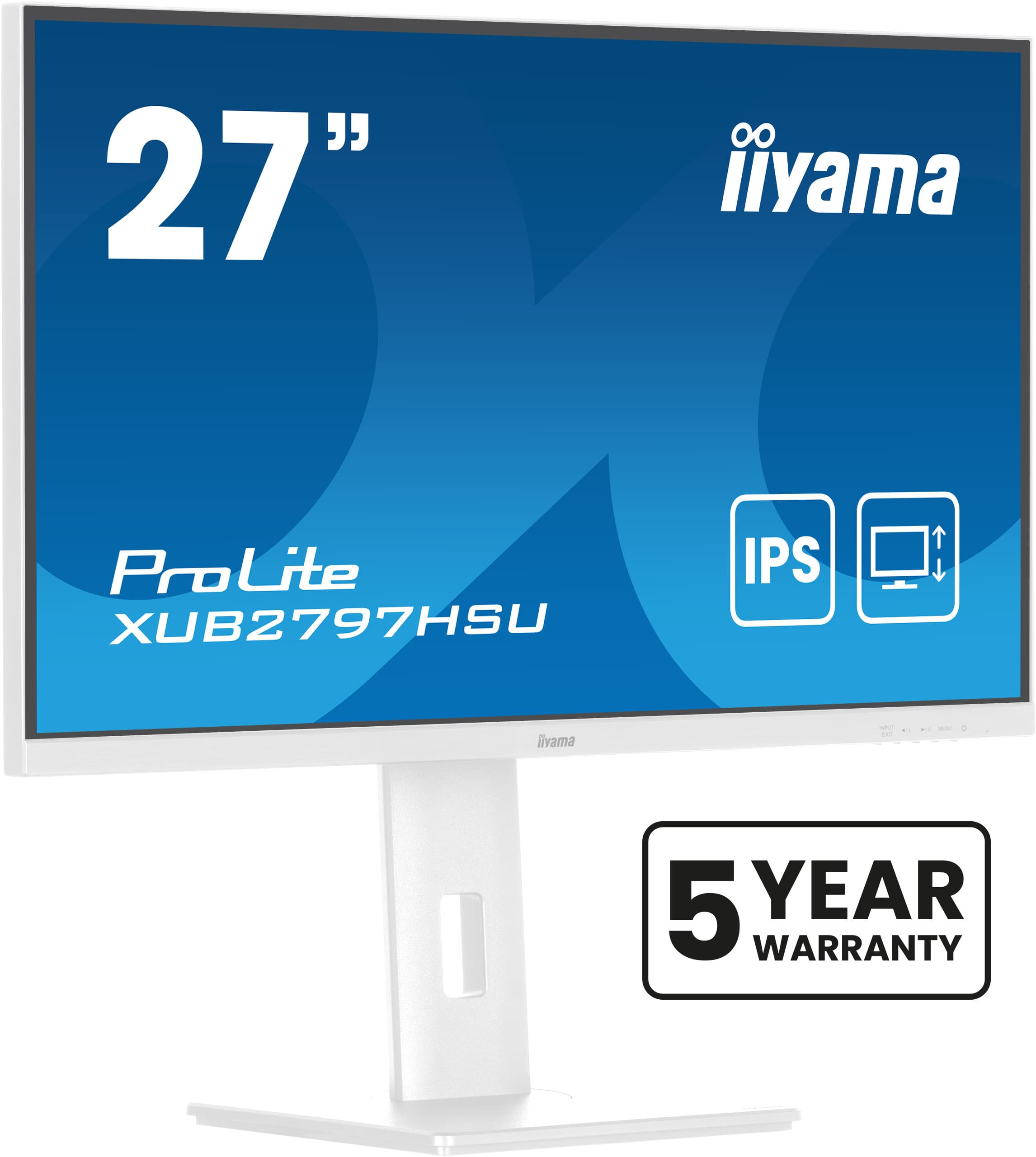 iiyama ProLite XUB2797HSU-W2 écran plat de PC 68,6 cm (27") 1920 x 1080 pixels Full HD LED Blanc