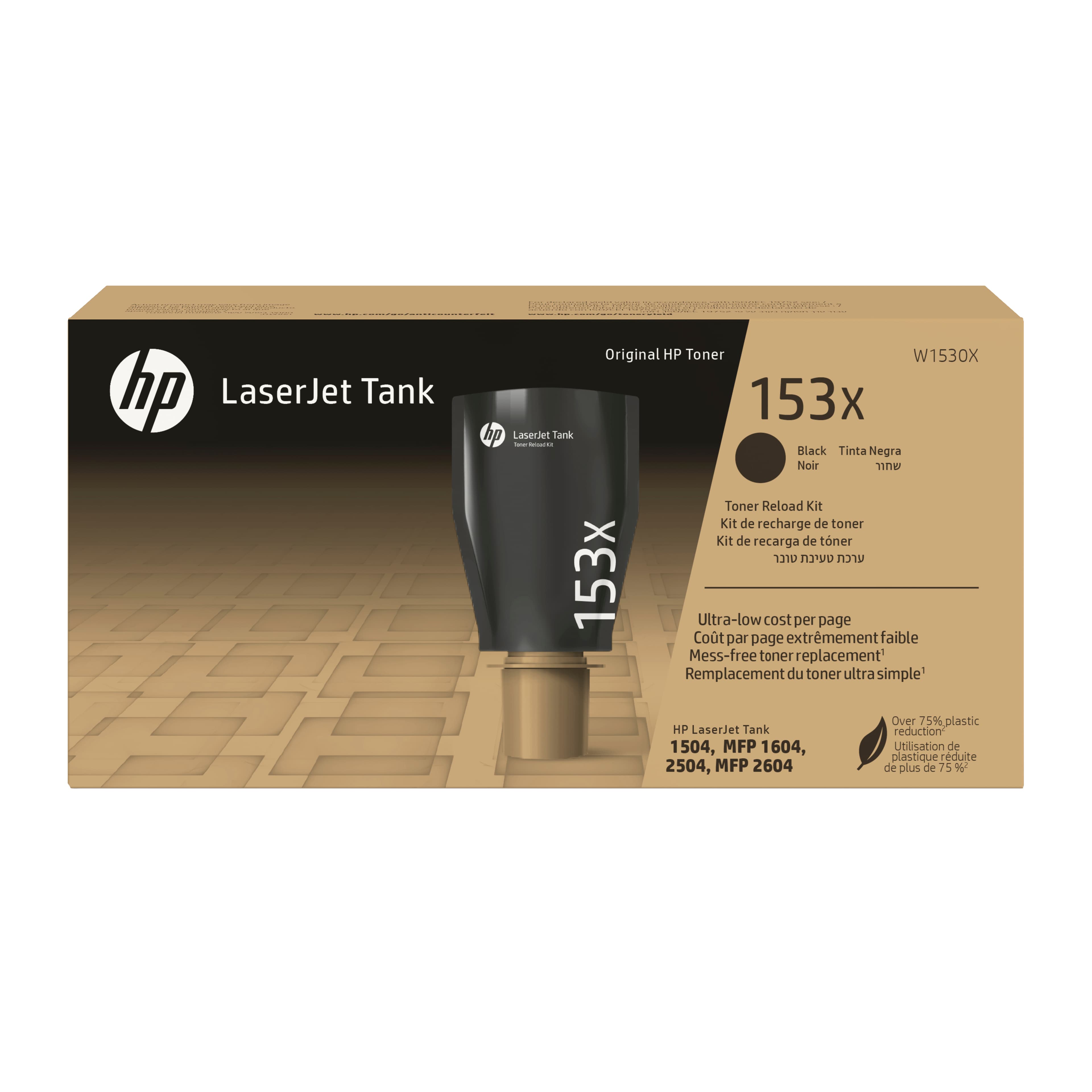 HP Kit de recharge de toner 153X authentique LaserJet Tank, noir