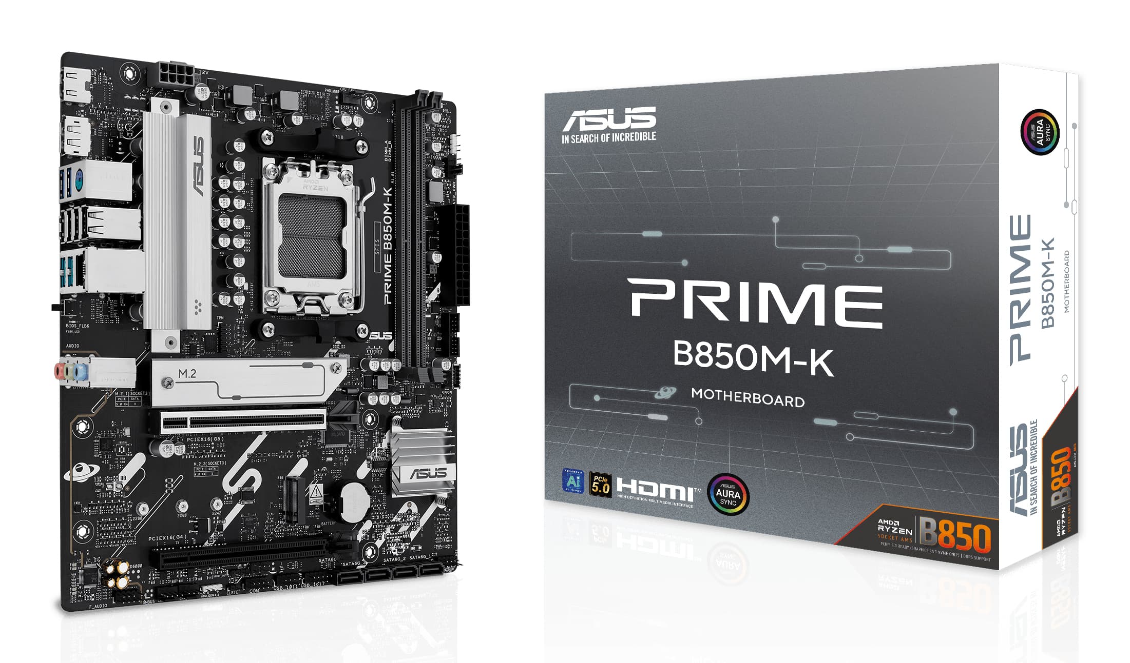 ASUS PRIME B850M-K AMD B850 Emplacement AM5 micro ATX