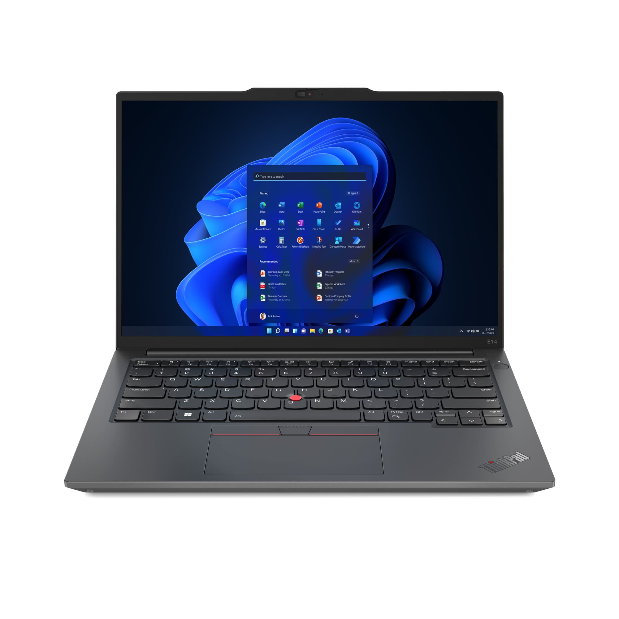 Lenovo ThinkPad E14 Gen 5 (Intel) Intel® Core™ i5 i5-13420H Ordinateur portable 35,6 cm (14") WUXGA 16 Go DDR4-SDRAM 512 Go SSD Wi-Fi 6 (802.11ax) Windows 11 Pro Français Noir
