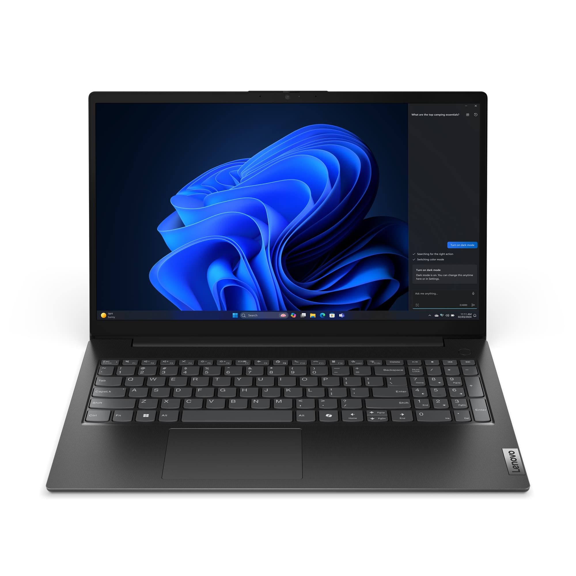Lenovo V15 G5 IRL Intel® Core™ i5 i5-13420H Ordinateur portable 39,6 cm (15.6") Full HD 8 Go DDR5-SDRAM 256 Go SSD Wi-Fi 6 (802.11ax) Windows 11 Home Français Noir