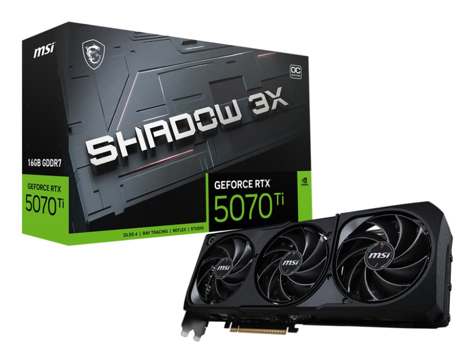 MSI GeForce RTX 5070 Ti 16G SHADOW 3X OC NVIDIA 16 Go GDDR7