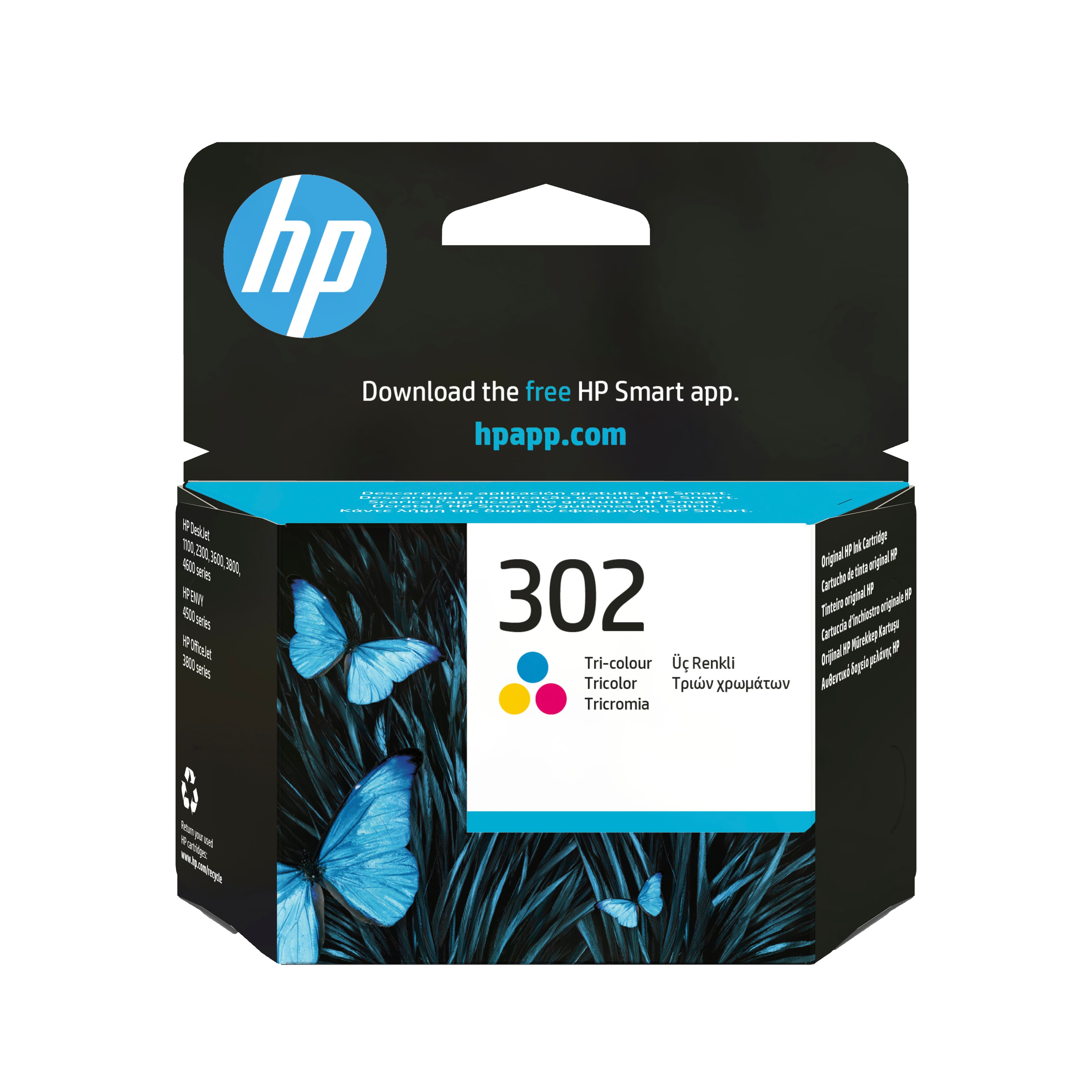 HP 302 Cartouche d’encre trois couleurs authentique