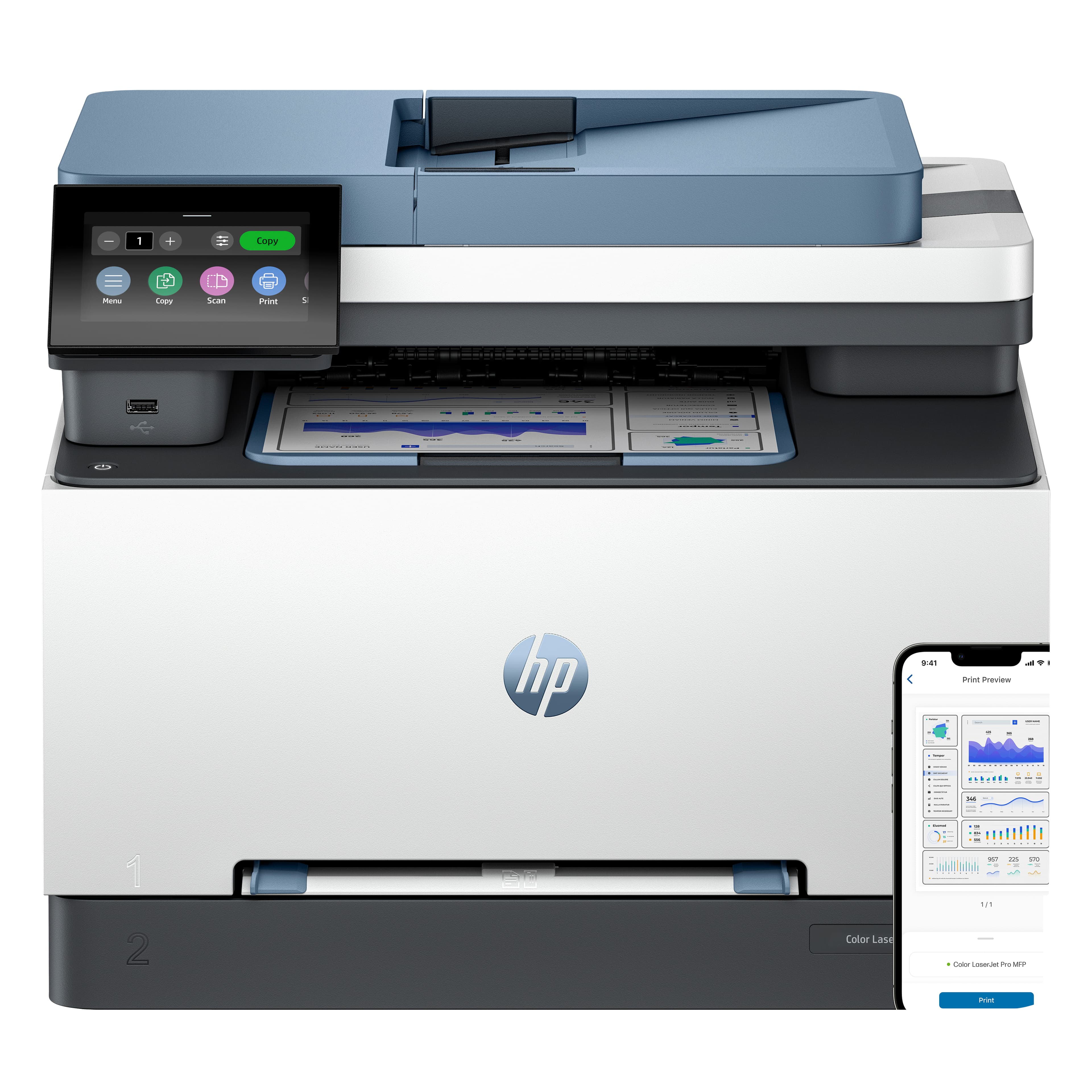 HP LaserJet Pro 3302fdn Multifunction Couleur Imprimante, Ethernet uniquement; Copieur, Scanner