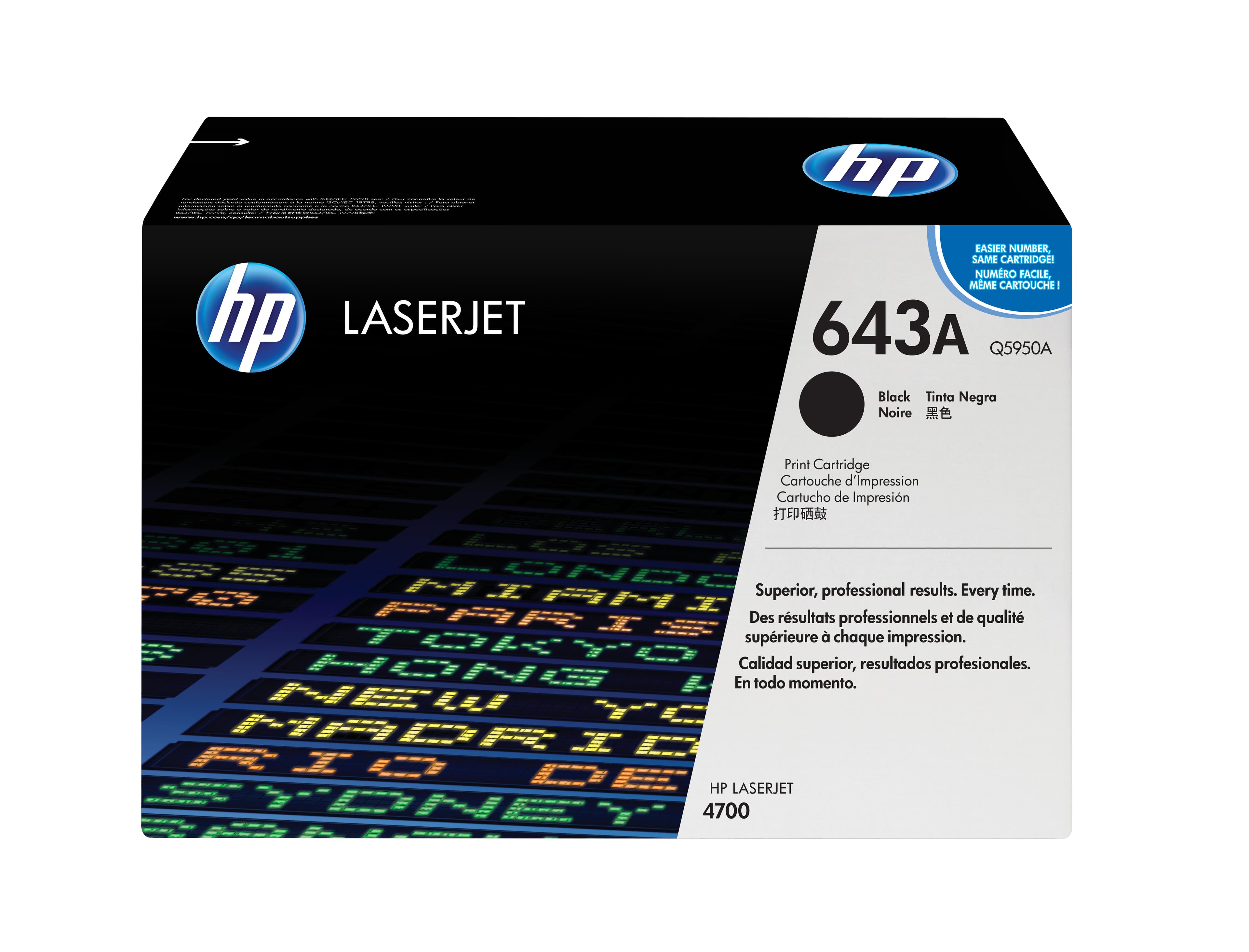 HP 643A toner LaserJet noir authentique