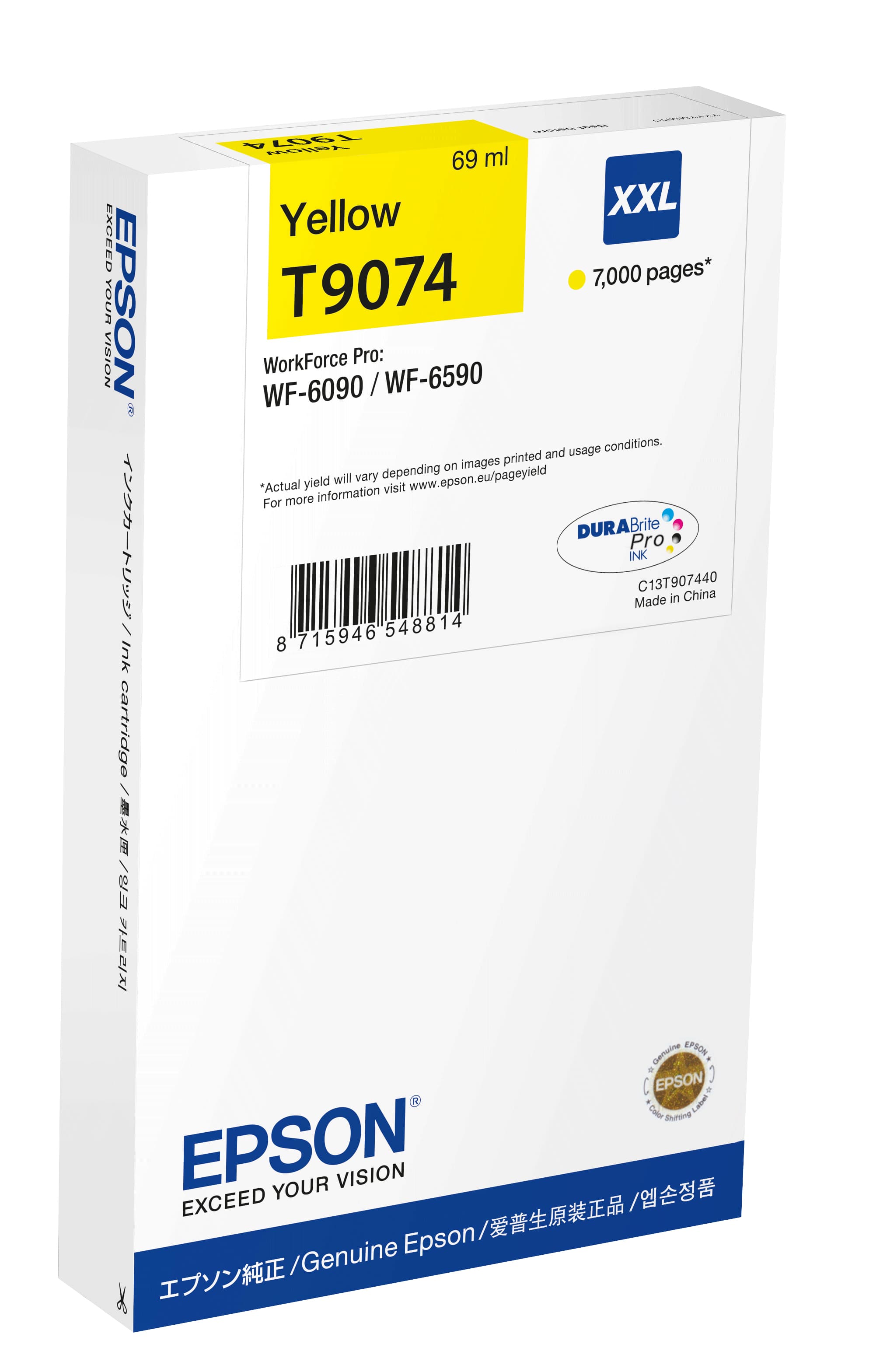 Epson C13T90744N cartouche d'encre 1 pièce(s) Original Rendement extra (super) élevé Jaune