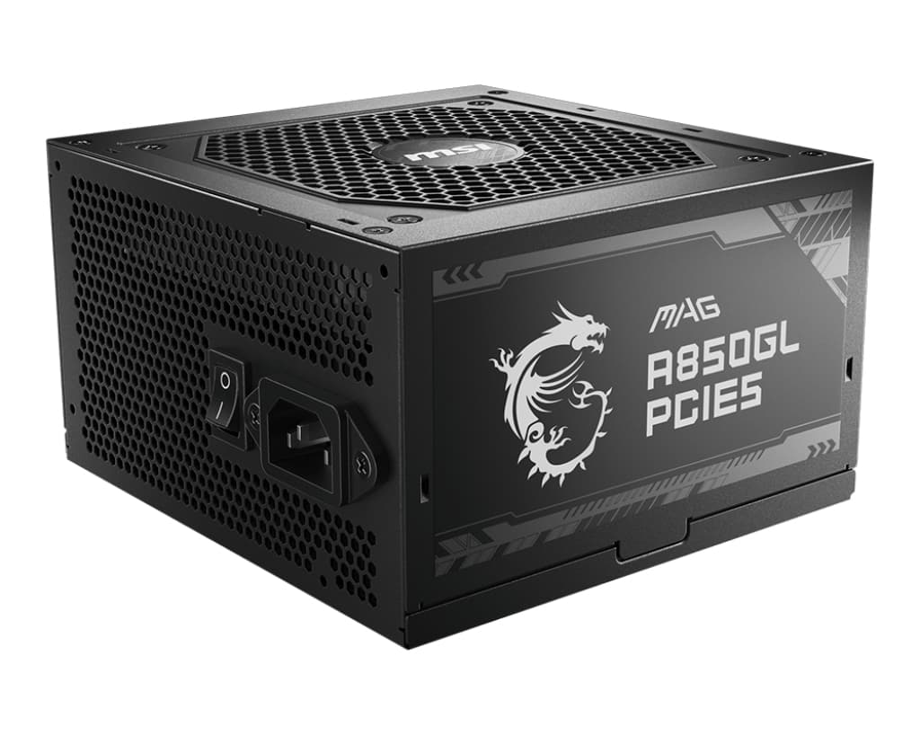 MSI MAG A850GL PCIE5 unité d'alimentation d'énergie 850 W 20+4 pin ATX ATX Noir