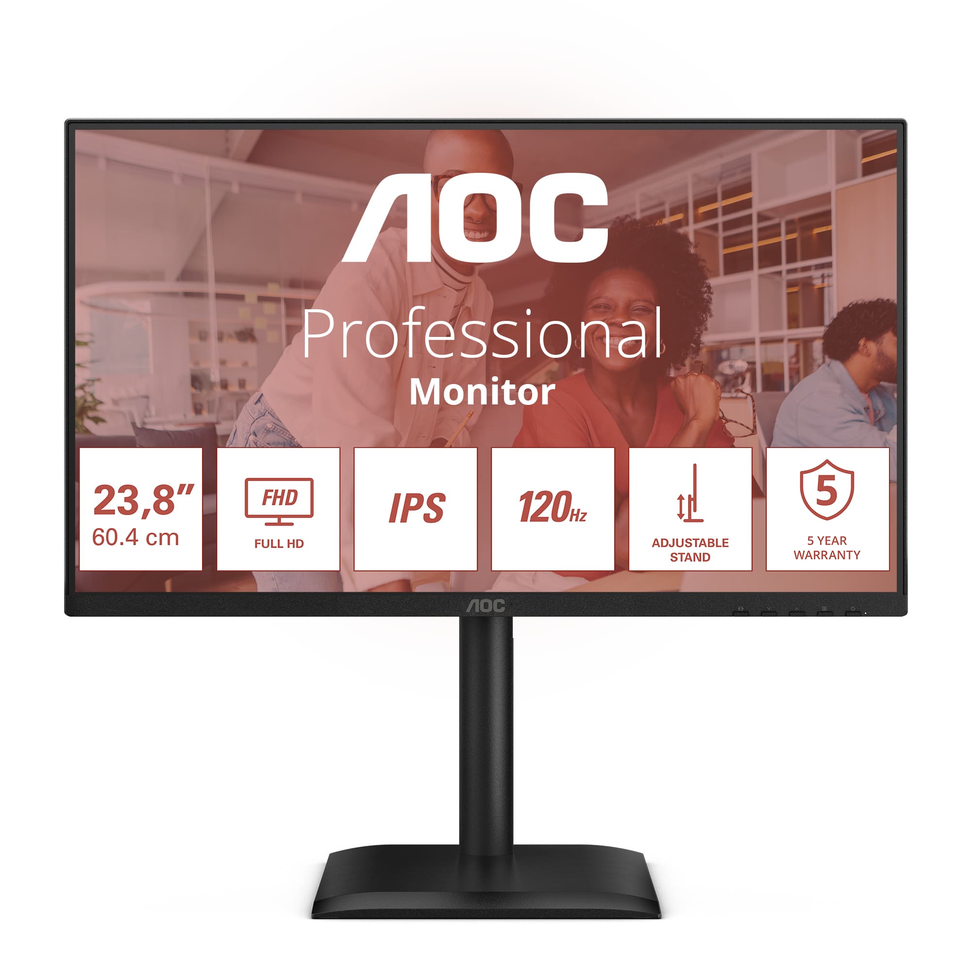 AOC 24E4U écran plat de PC 60,5 cm (23.8") 1920 x 1080 pixels Full HD LED Noir