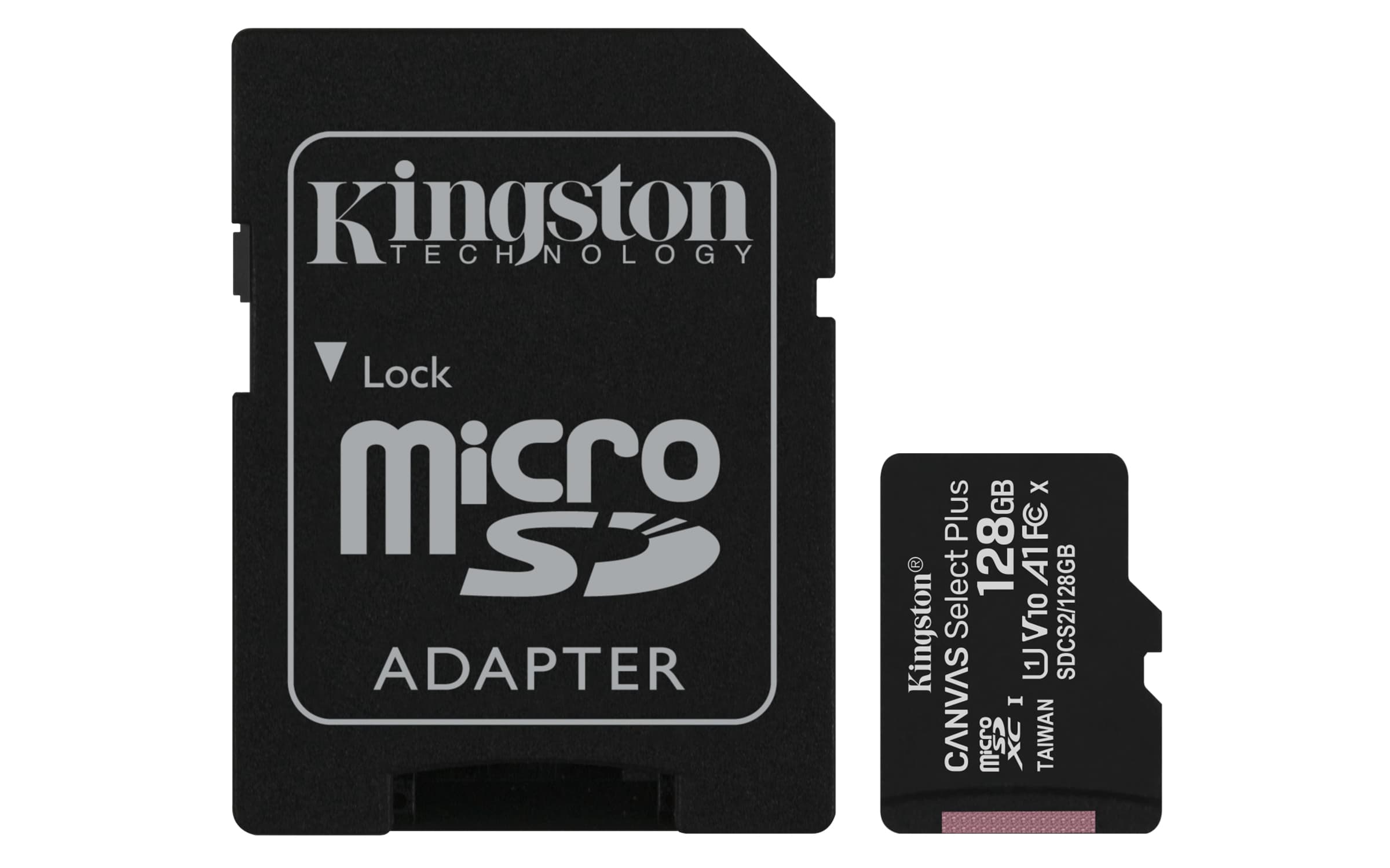 Kingston Technology Canvas Select Carte micSDXC Plus 100R A1 C10 de 128 Go + ADP