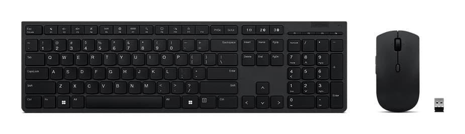 Lenovo 4X31K03968 clavier Souris incluse Bureau RF sans fil + Bluetooth Français Gris