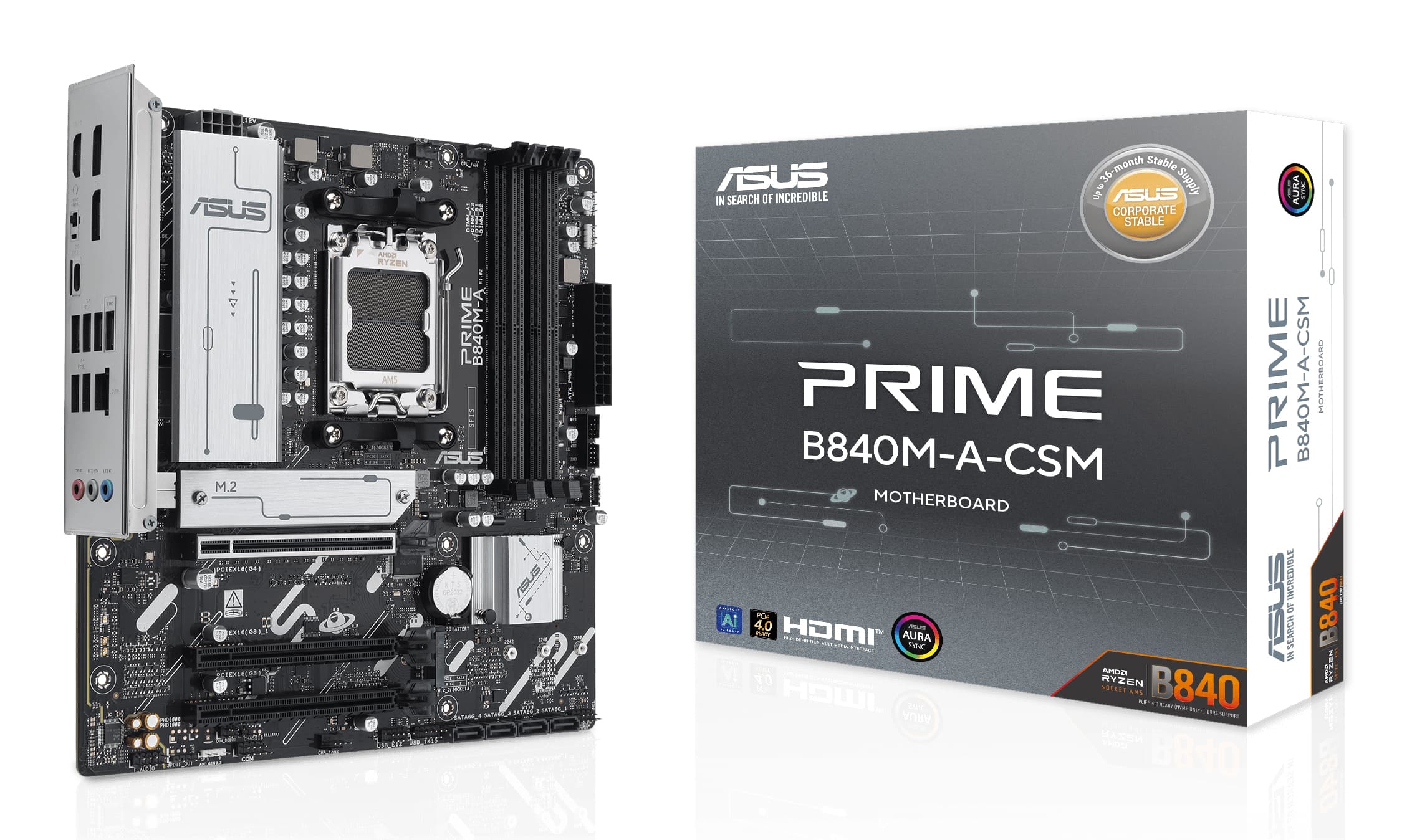 ASUS PRIME B840M-A-CSM AMD B840 Emplacement AM5 micro ATX