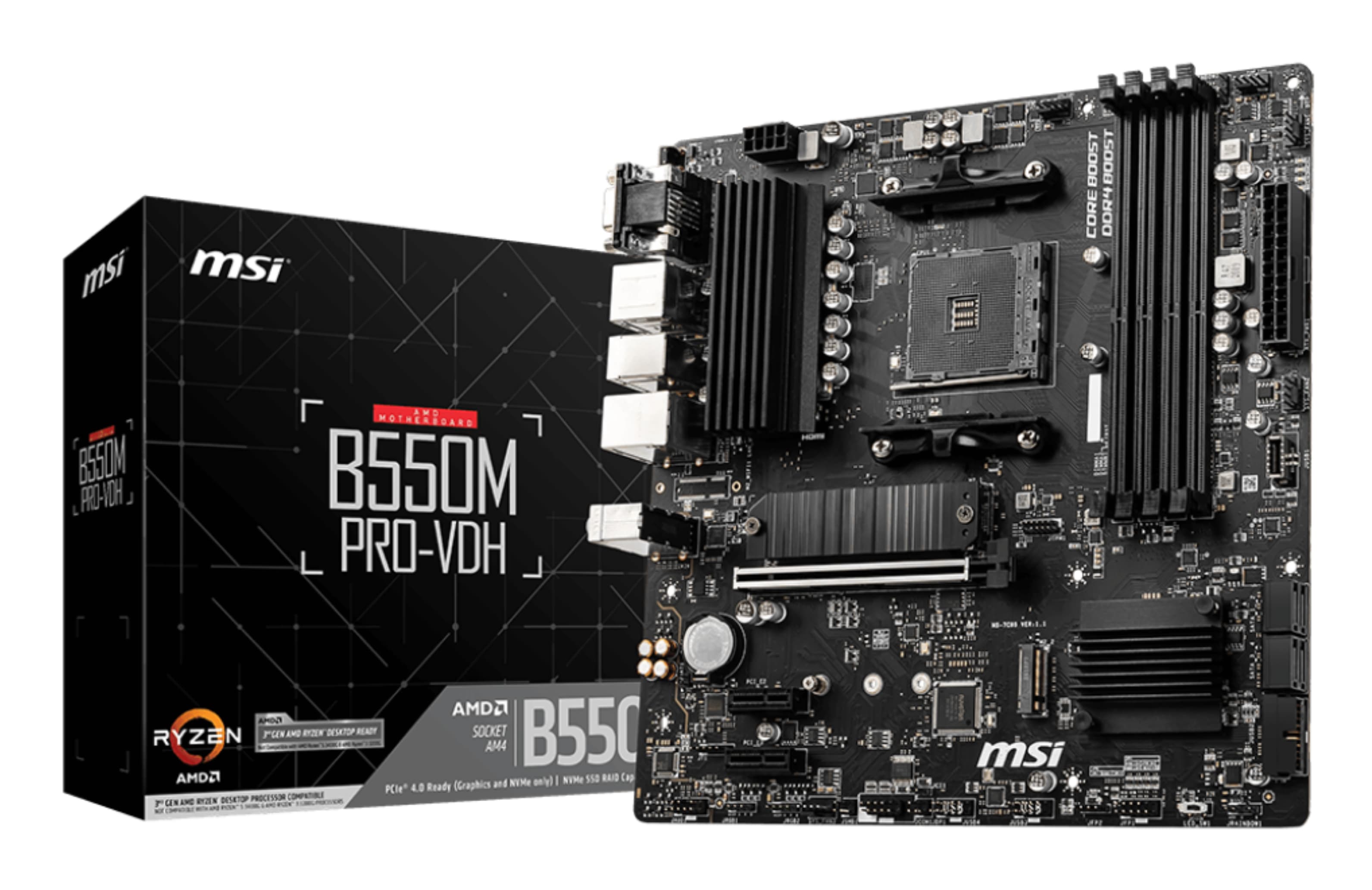 MSI B550M PRO-VDH carte mère AMD B550 Emplacement AM4 micro ATX