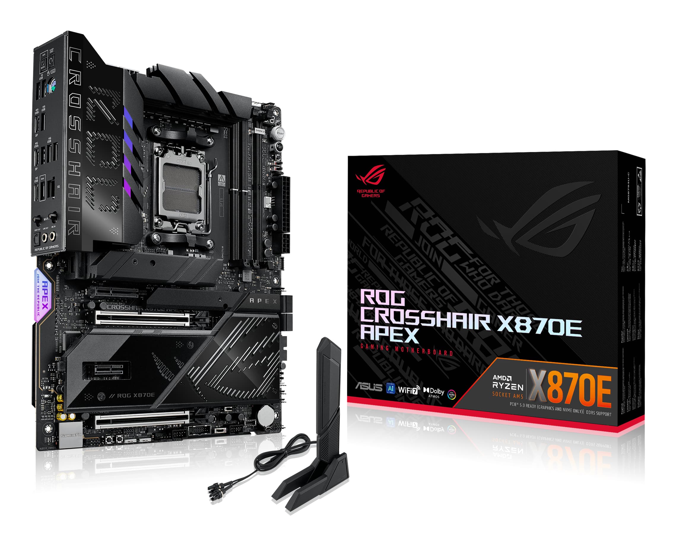 ASUS ROG CROSSHAIR X870E APEX AMD X870E Emplacement AM5 ATX