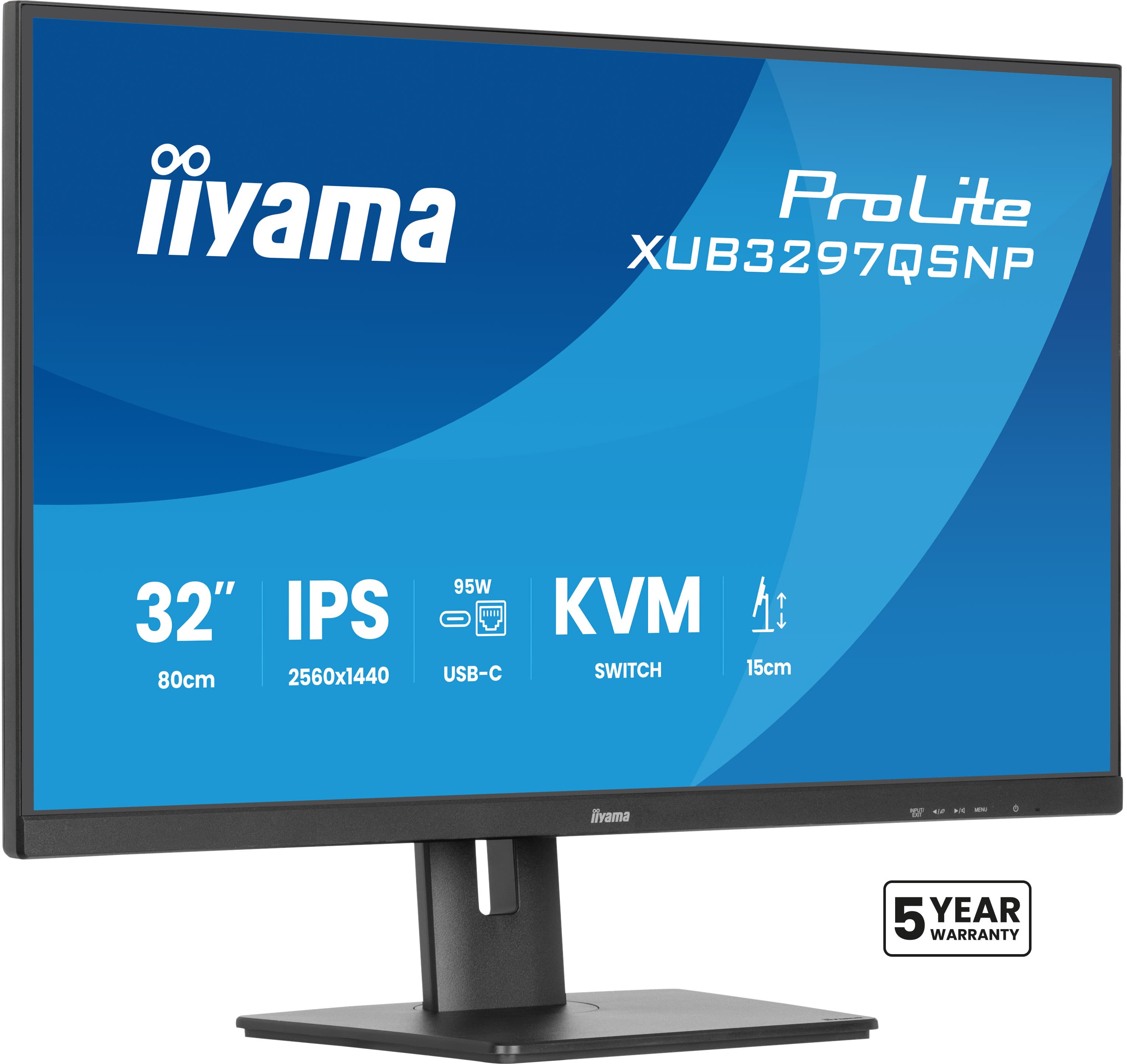 iiyama ProLite XUB3297QSNP-B1 écran plat de PC 81,3 cm (32") 2560 x 1440 pixels Quad HD LED Noir