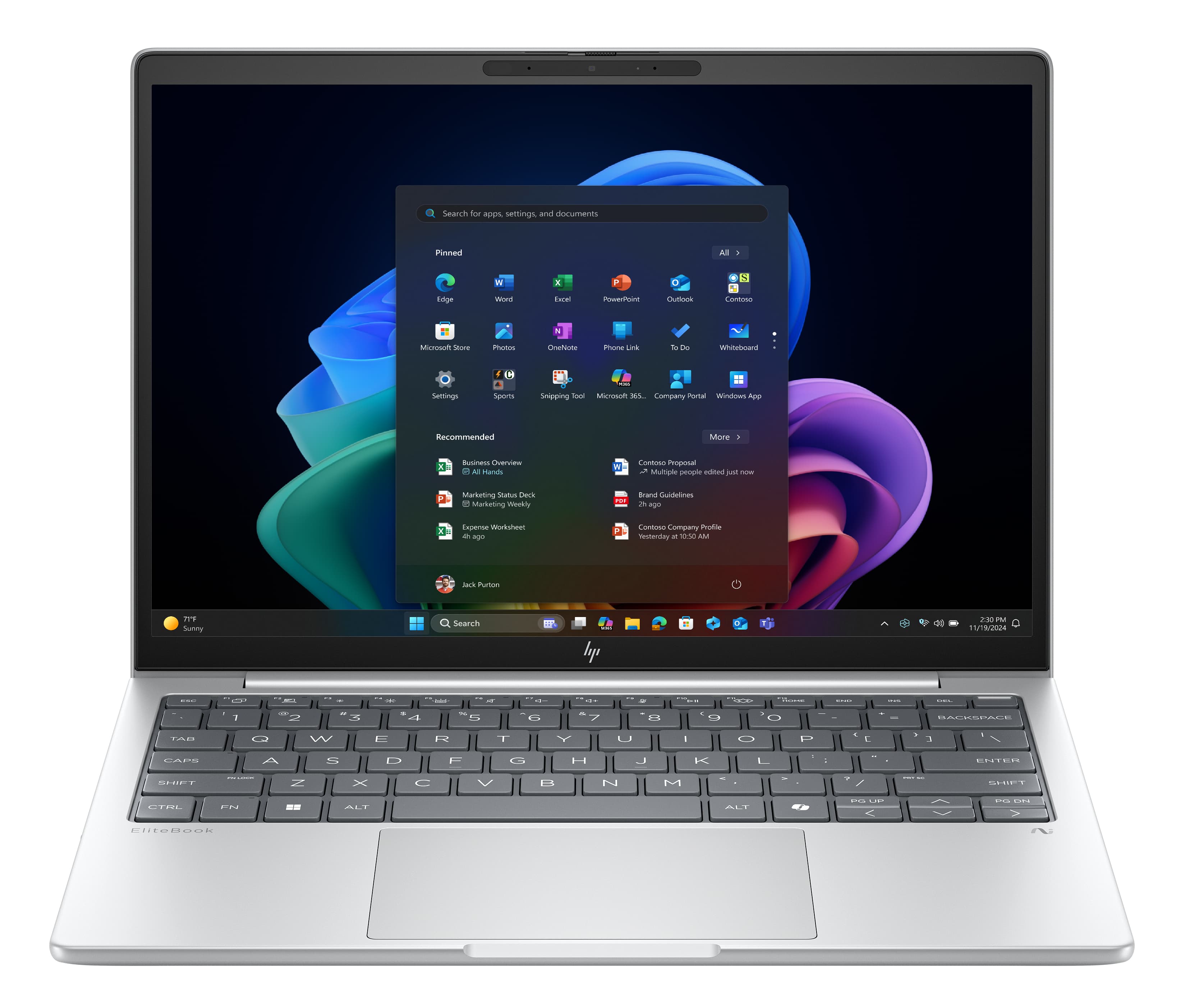 HP EliteBook 8 G1a Next Gen AI Wolf Pro Security Edition Copilot+ PC AMD Ryzen AI 7 350 Ordinateur portable 33,8 cm (13.3") WUXGA 32 Go LPDDR5x-SDRAM 1 To SSD Wi-Fi 7 (802.11be) Windows 11 Pro Argent