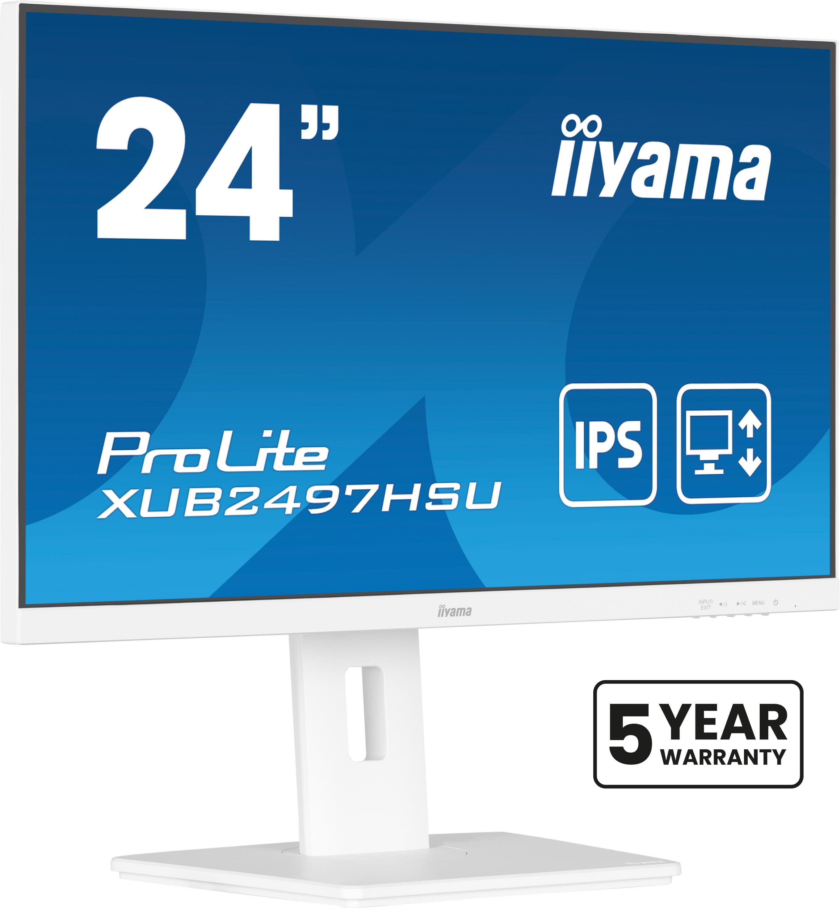 iiyama ProLite XUB2497HSU-W2 écran plat de PC 60,5 cm (23.8") 1920 x 1080 pixels Full HD LED Blanc