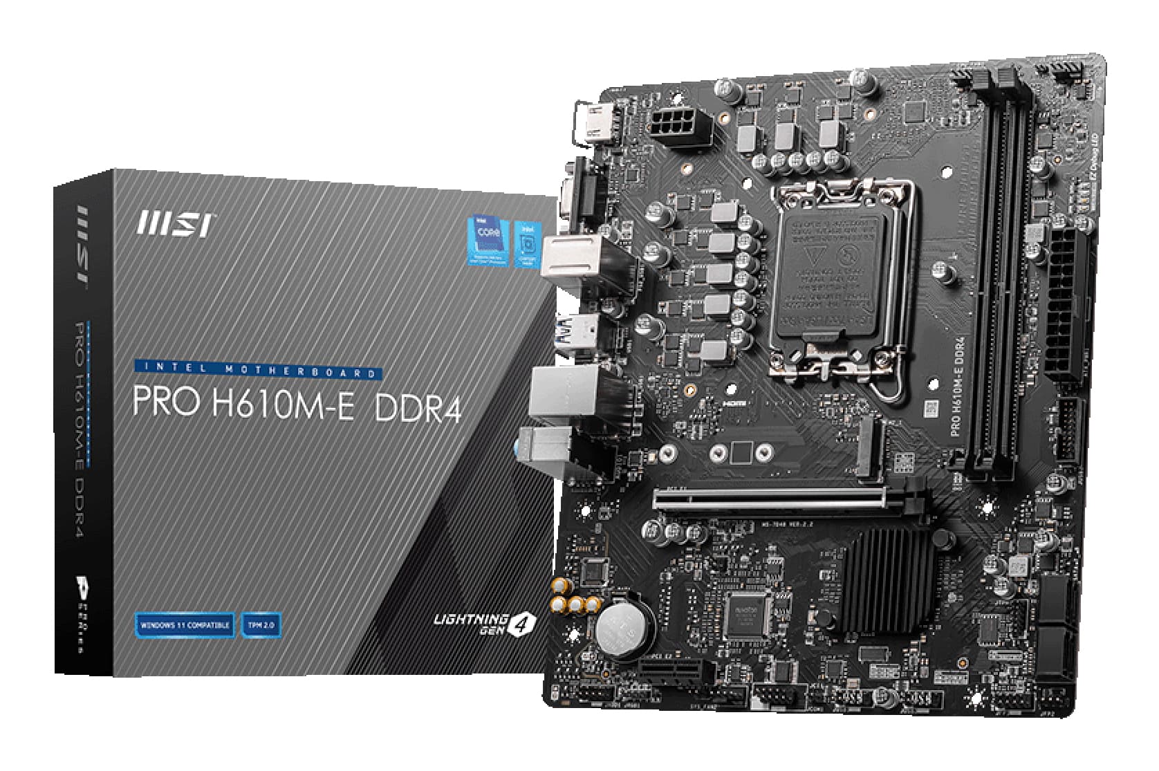 MSI PRO H610M-E DDR4 carte mère Intel H610 LGA 1700 micro ATX