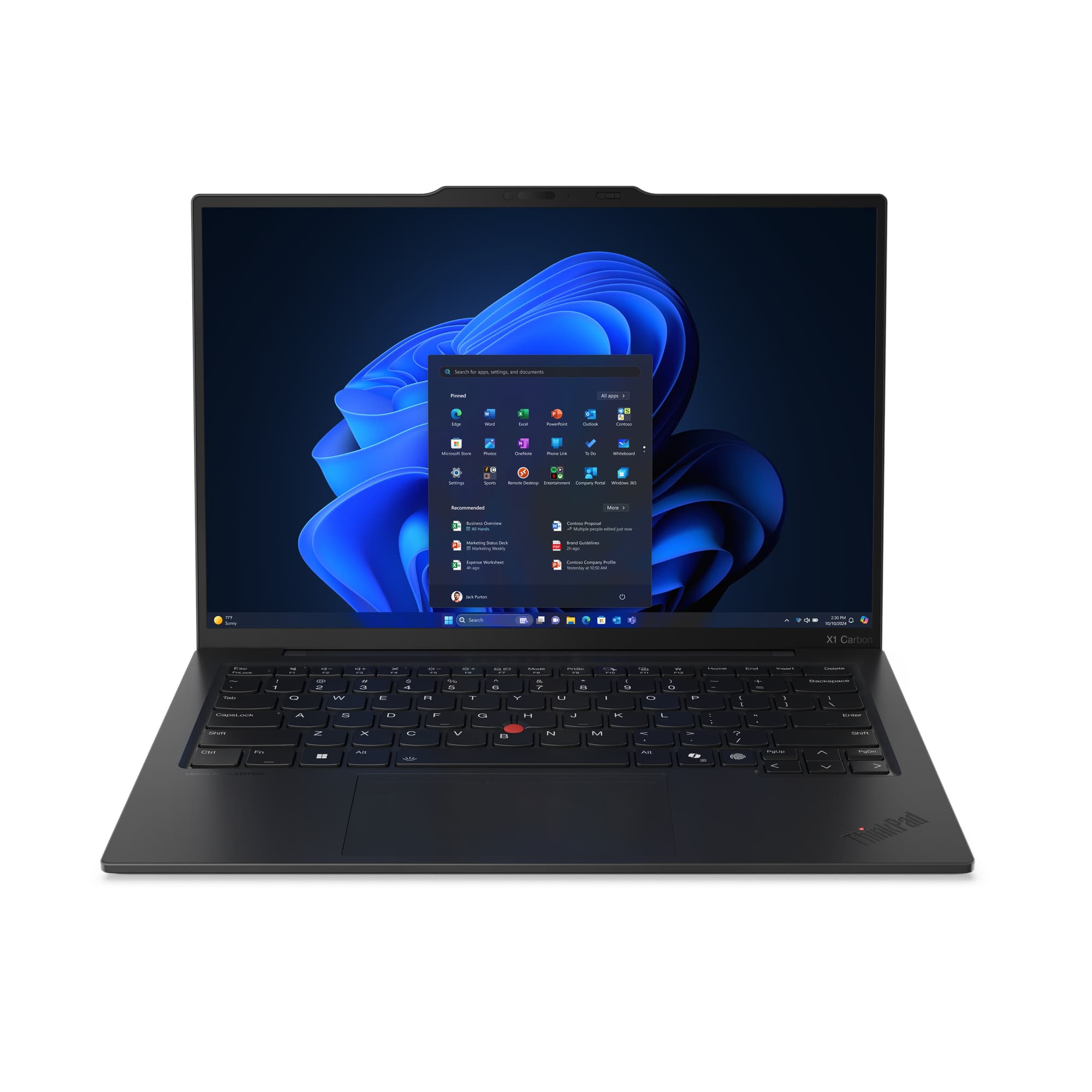 Lenovo ThinkPad X1 Carbon Gen 13 Aura Edition Intel Core Ultra 5 225U Ordinateur portable 35,6 cm (14") WUXGA 16 Go LPDDR5x-SDRAM 512 Go SSD Wi-Fi 6E (802.11ax) Windows 11 Pro Français Noir